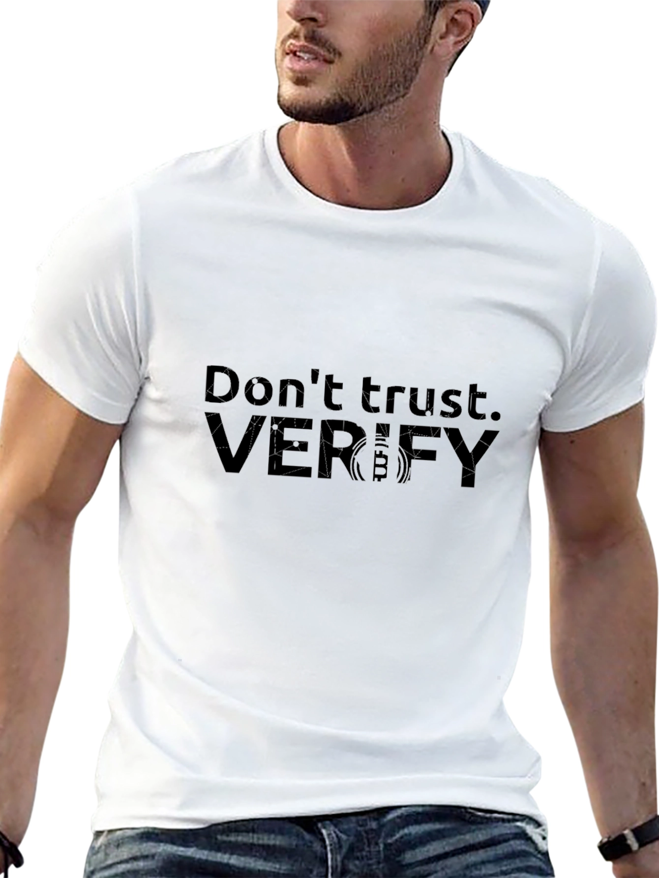Dont Trust Verify Black Graphic Tee