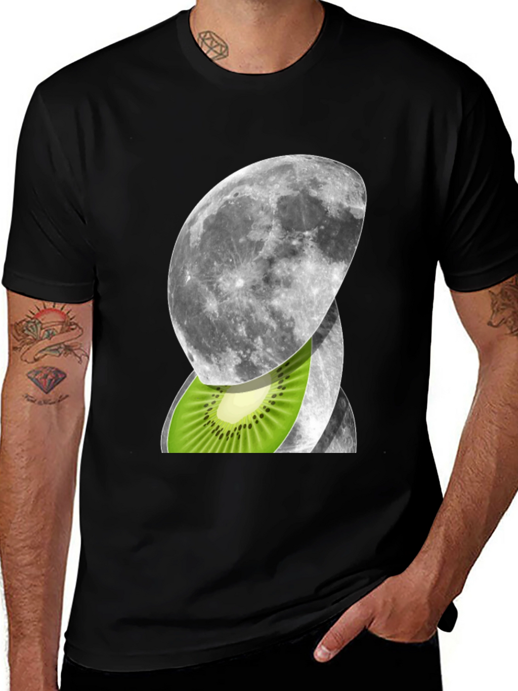 Moon Kiwi Graphic Tee - Unique Design