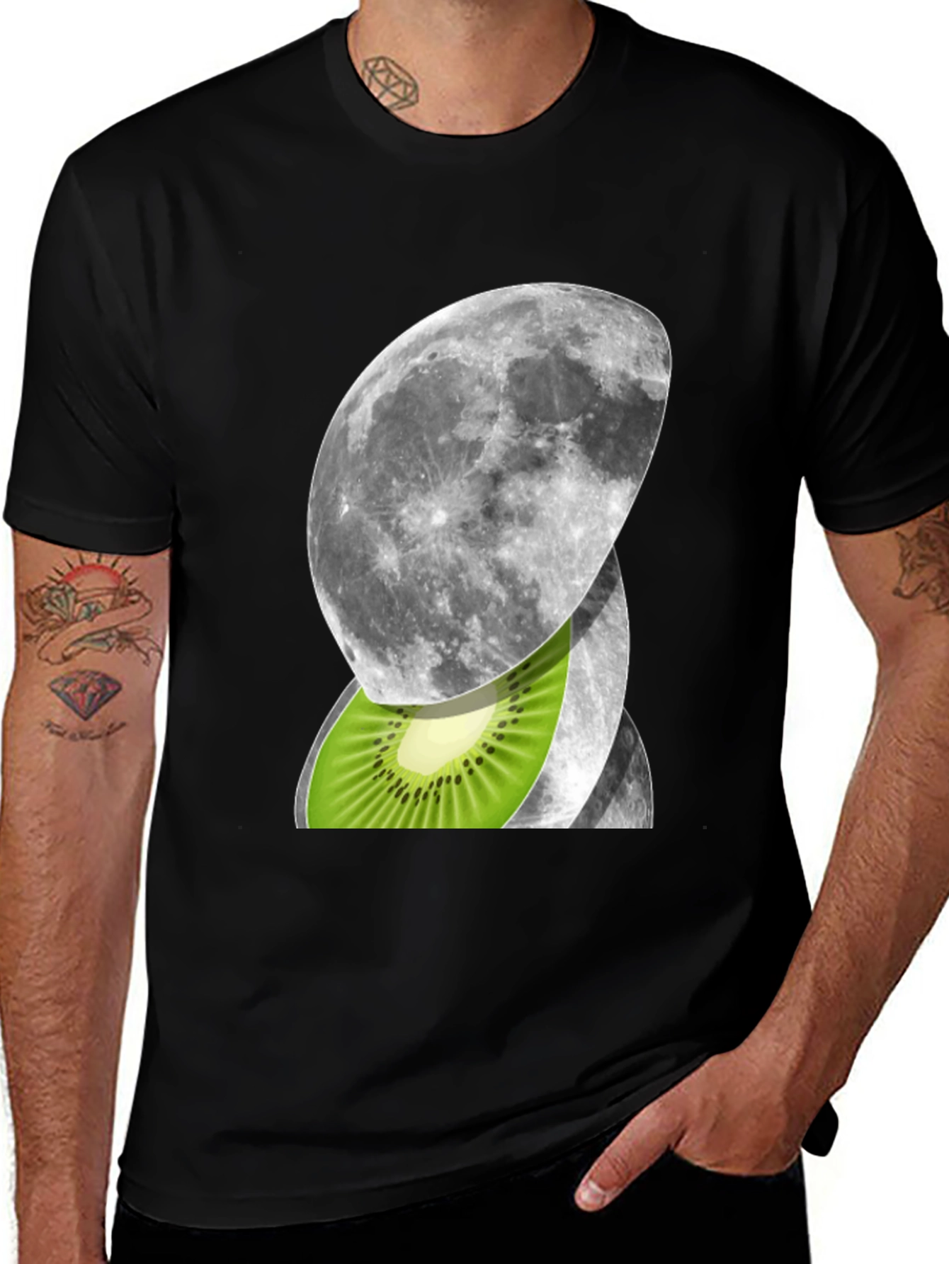 Moon Kiwi Graphic Tee - Unique Design