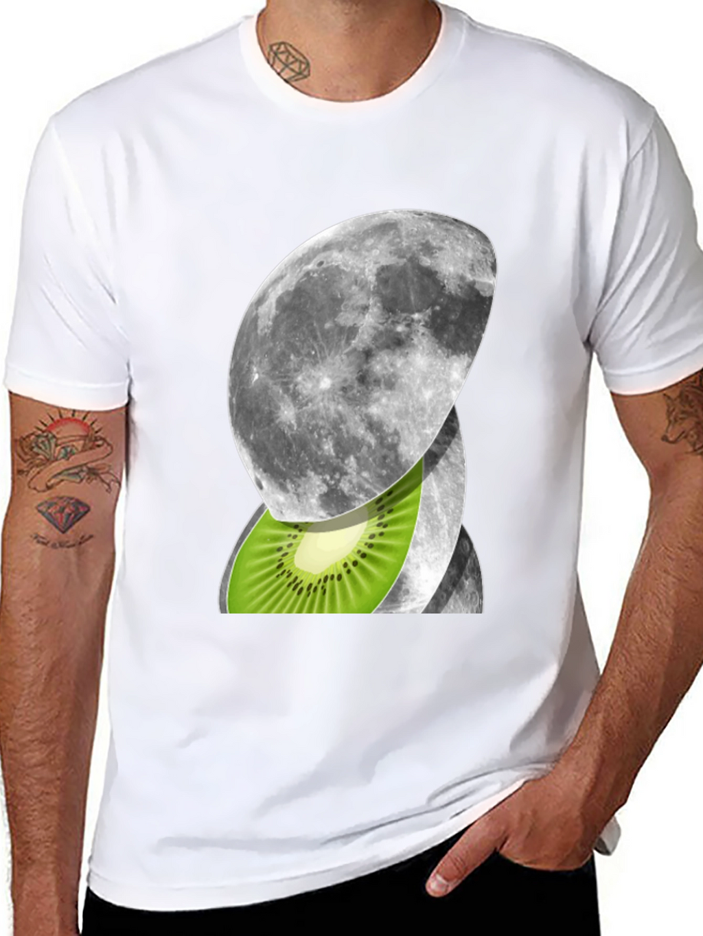 Moon Kiwi Graphic Tee - Unique Design