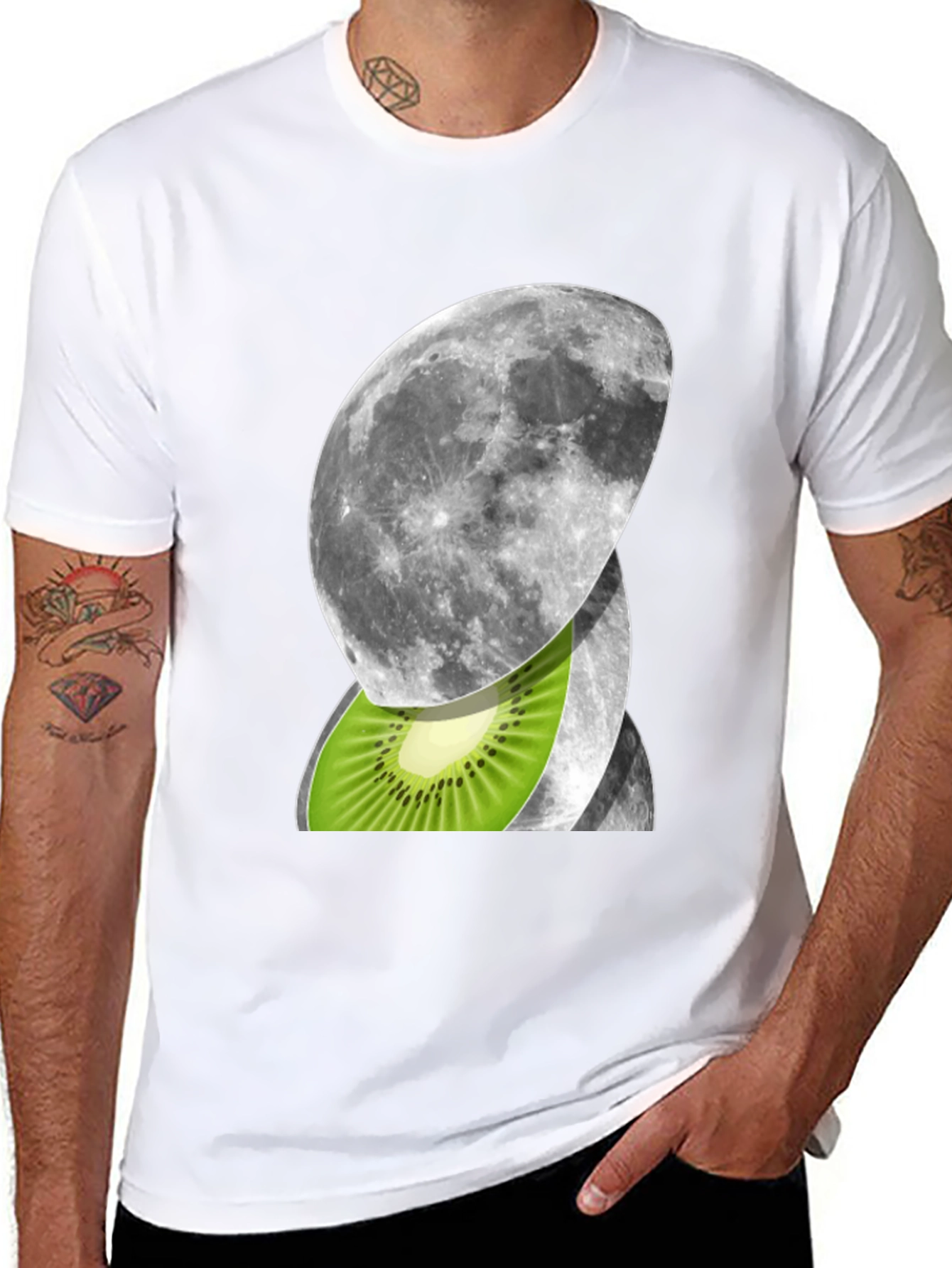 Moon Kiwi Graphic Tee - Unique Design