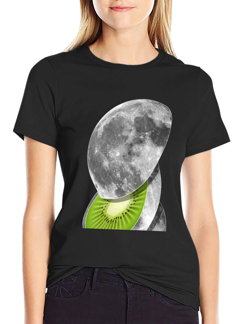 Moon Kiwi Graphic Tee - Unique Design