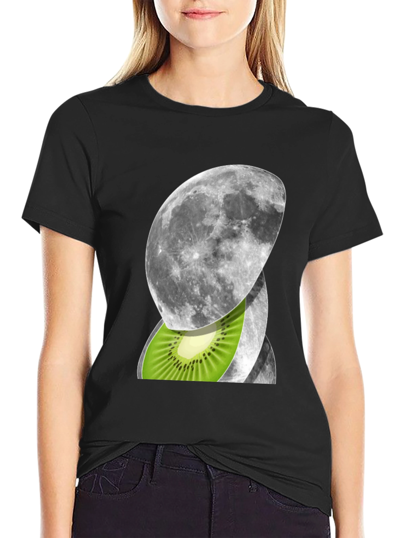 Moon Kiwi Graphic Tee - Unique Design