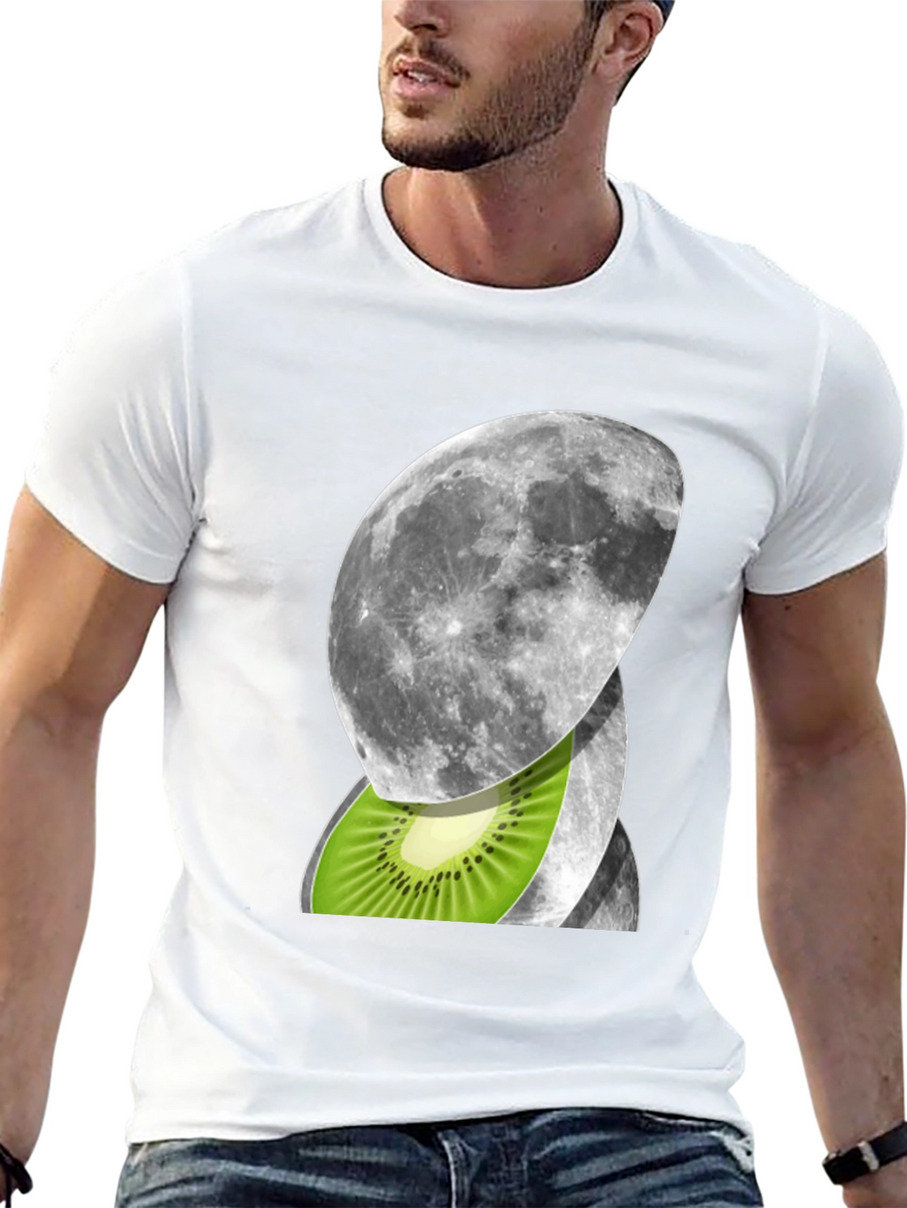 Moon Kiwi Graphic Tee - Unique Design