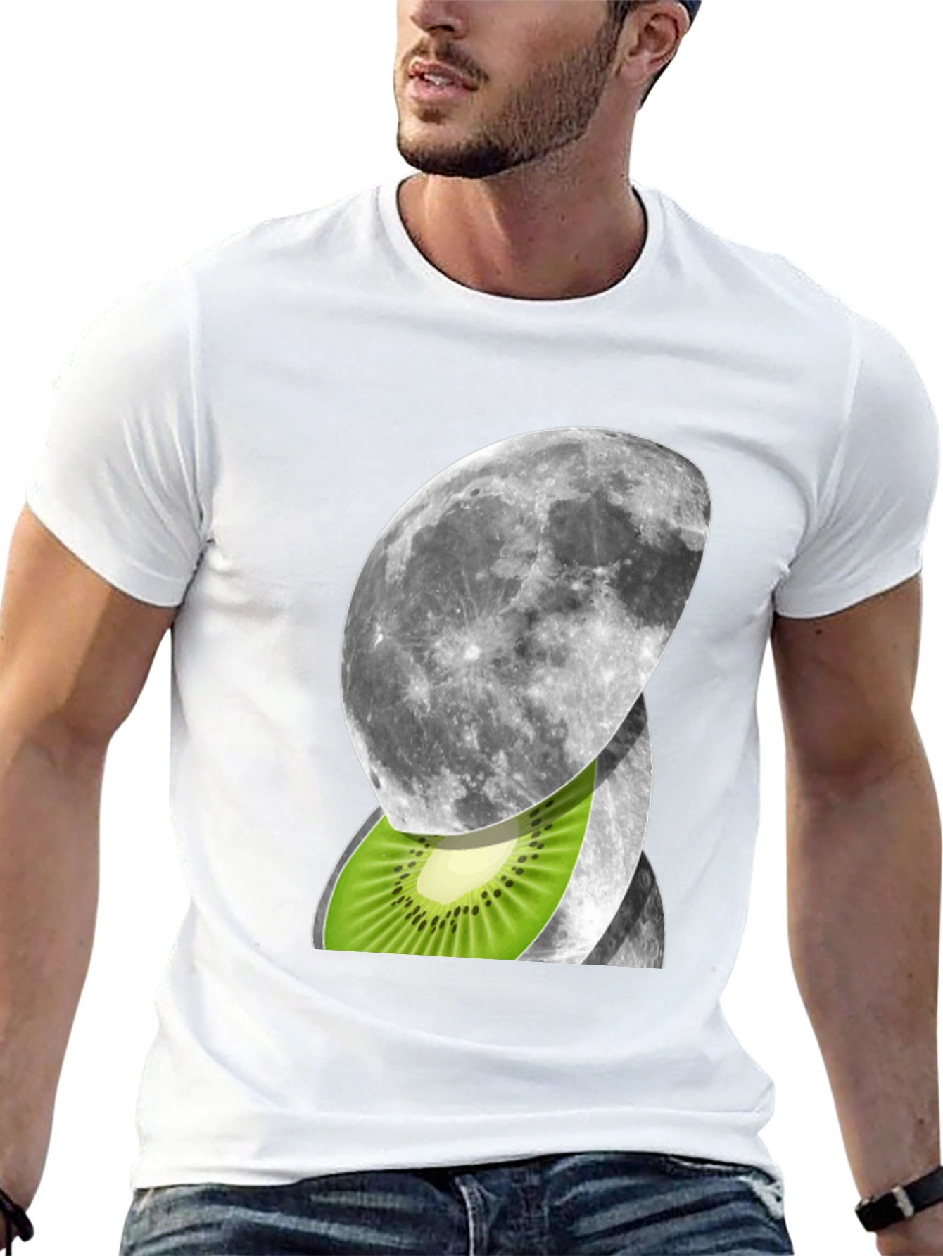 Moon Kiwi Graphic Tee - Unique Design