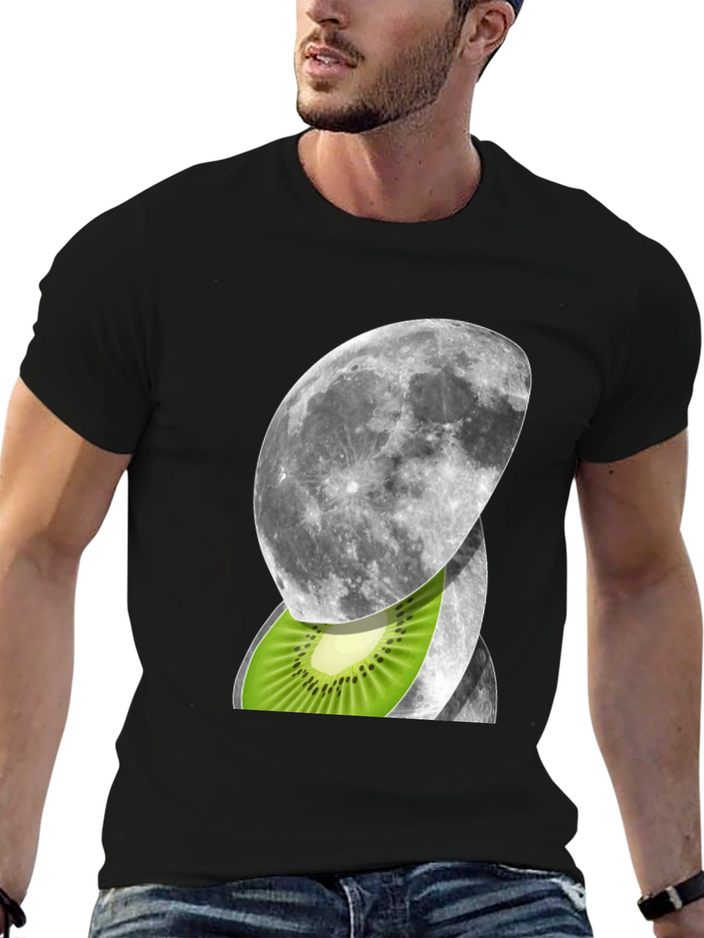 Moon Kiwi Graphic Tee - Unique Design