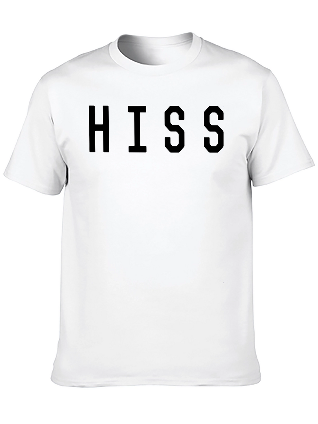 Mens Black HISS Graphic Crew Neck T-Shirt