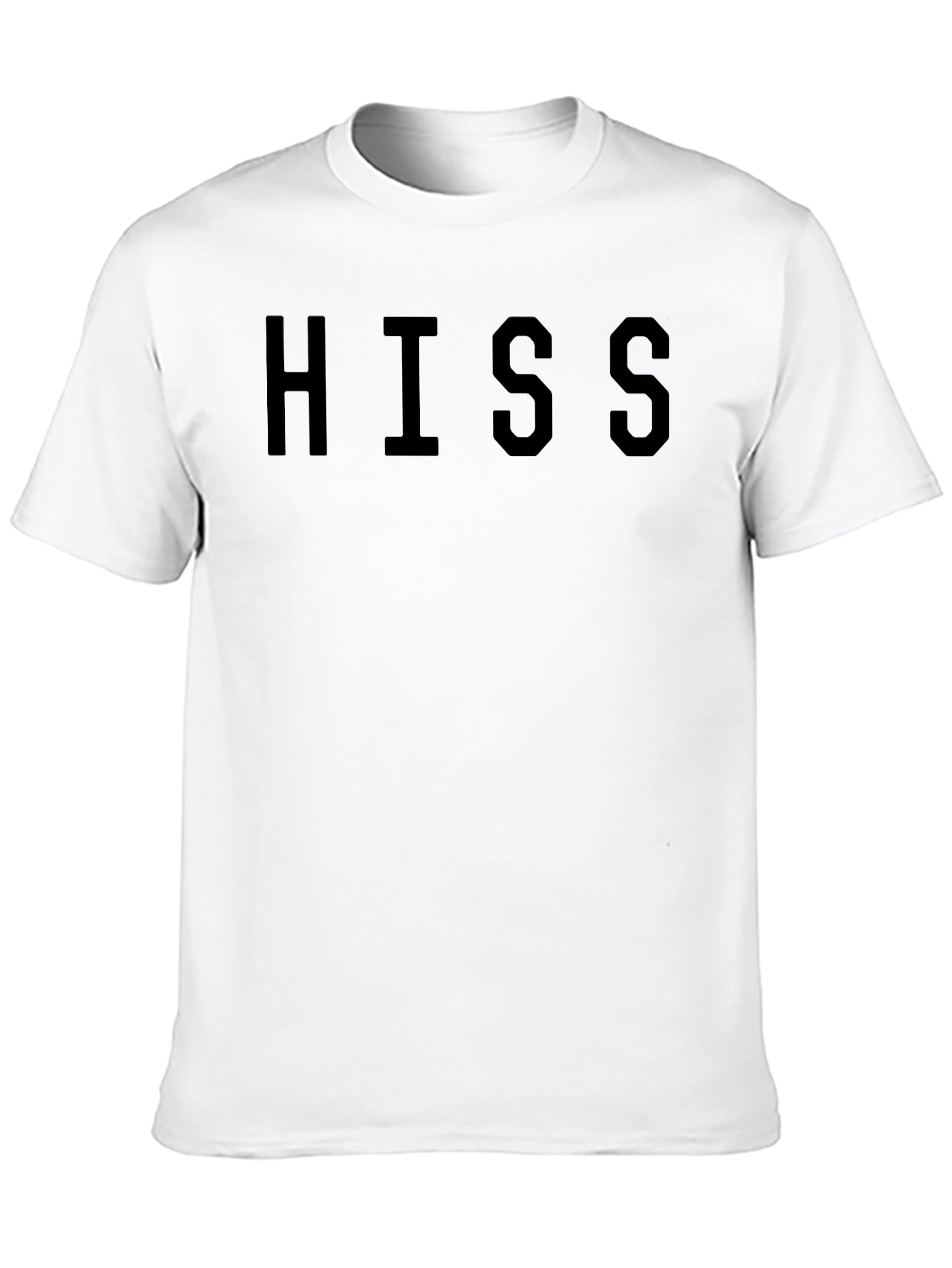 Mens Black HISS Graphic Crew Neck T-Shirt