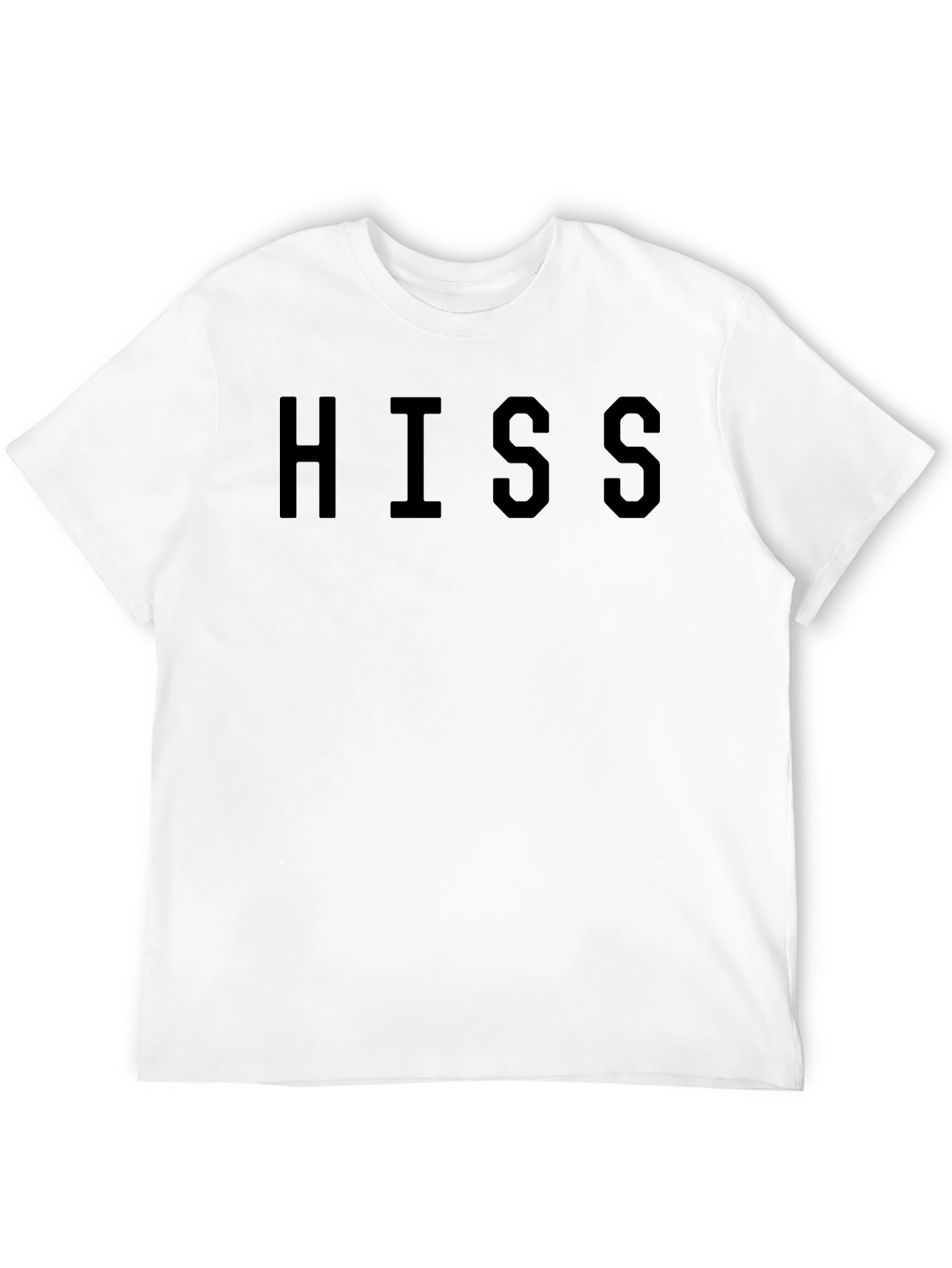 Mens Black HISS Graphic Crew Neck T-Shirt