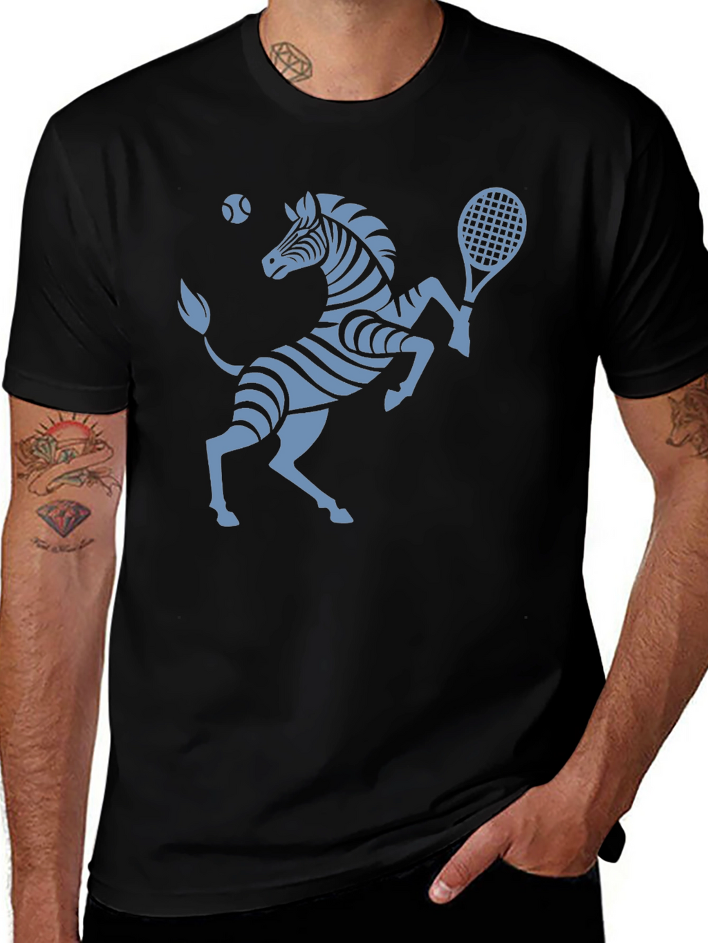 Zebra Tennis T-Shirt - Serve Up Style!