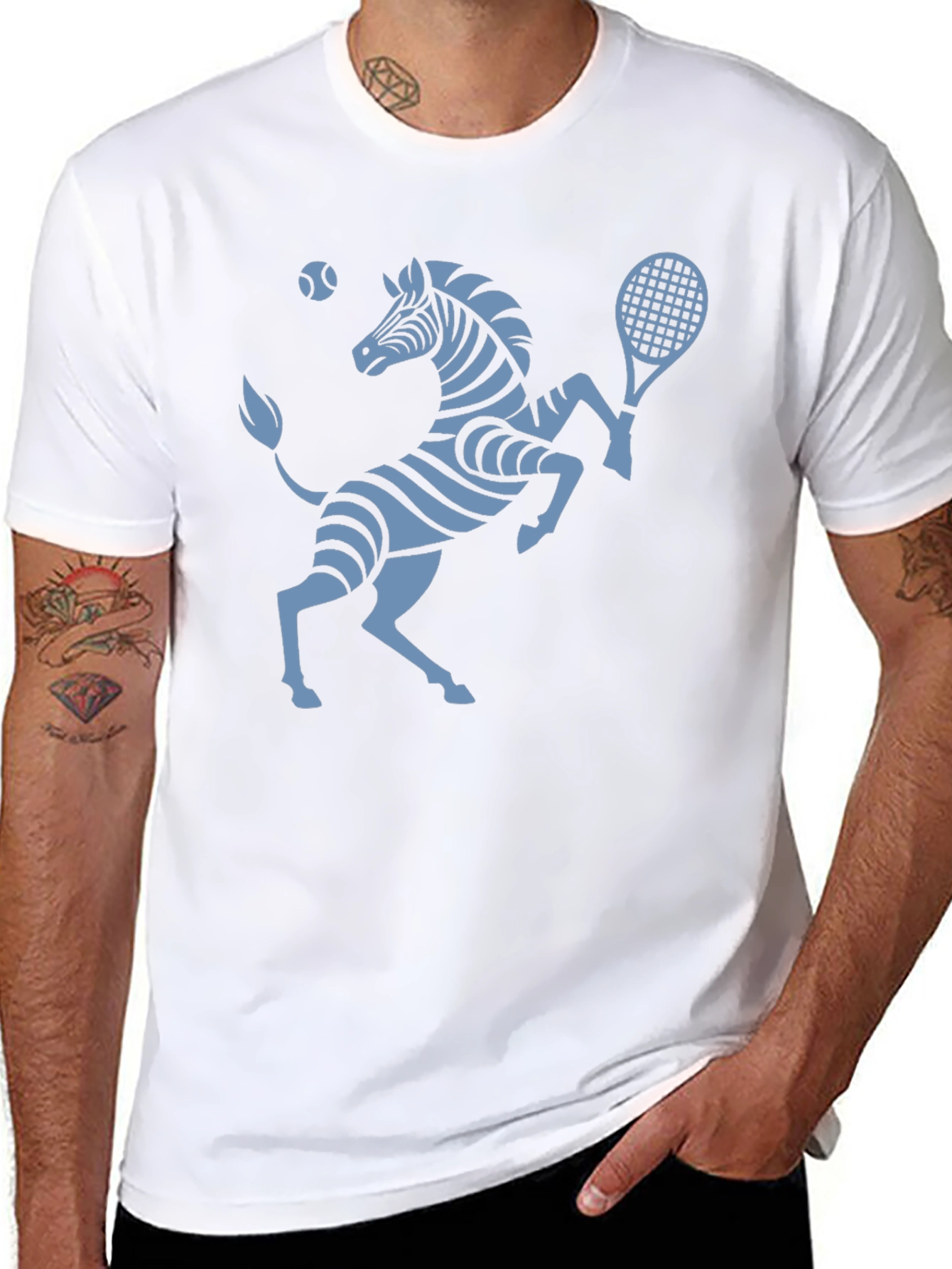 Zebra Tennis T-Shirt - Serve Up Style!