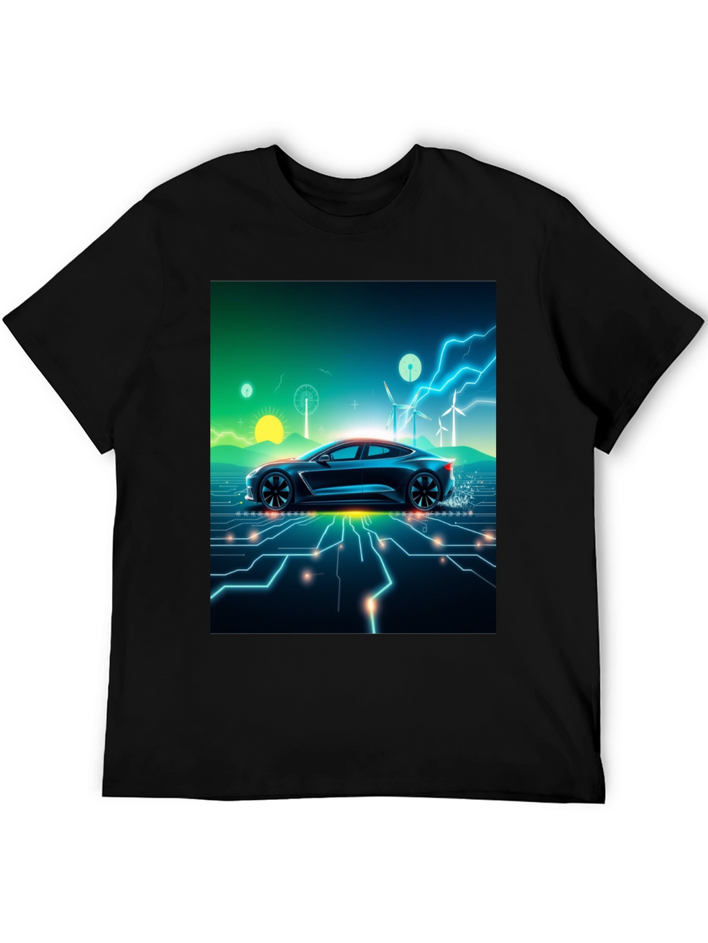 Electric Car T-Shirt - Futuristic Style