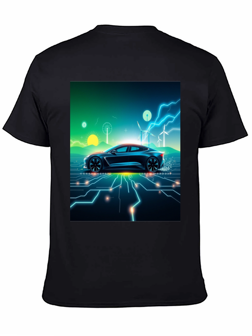 Electric Car T-Shirt - Futuristic Style