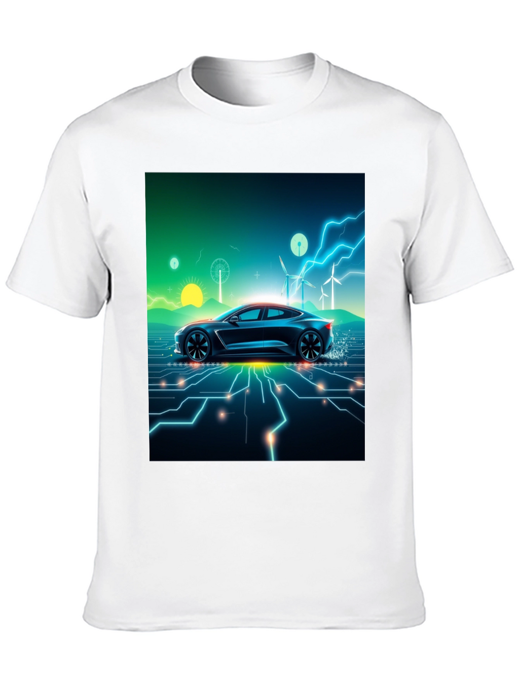Electric Car T-Shirt - Futuristic Style