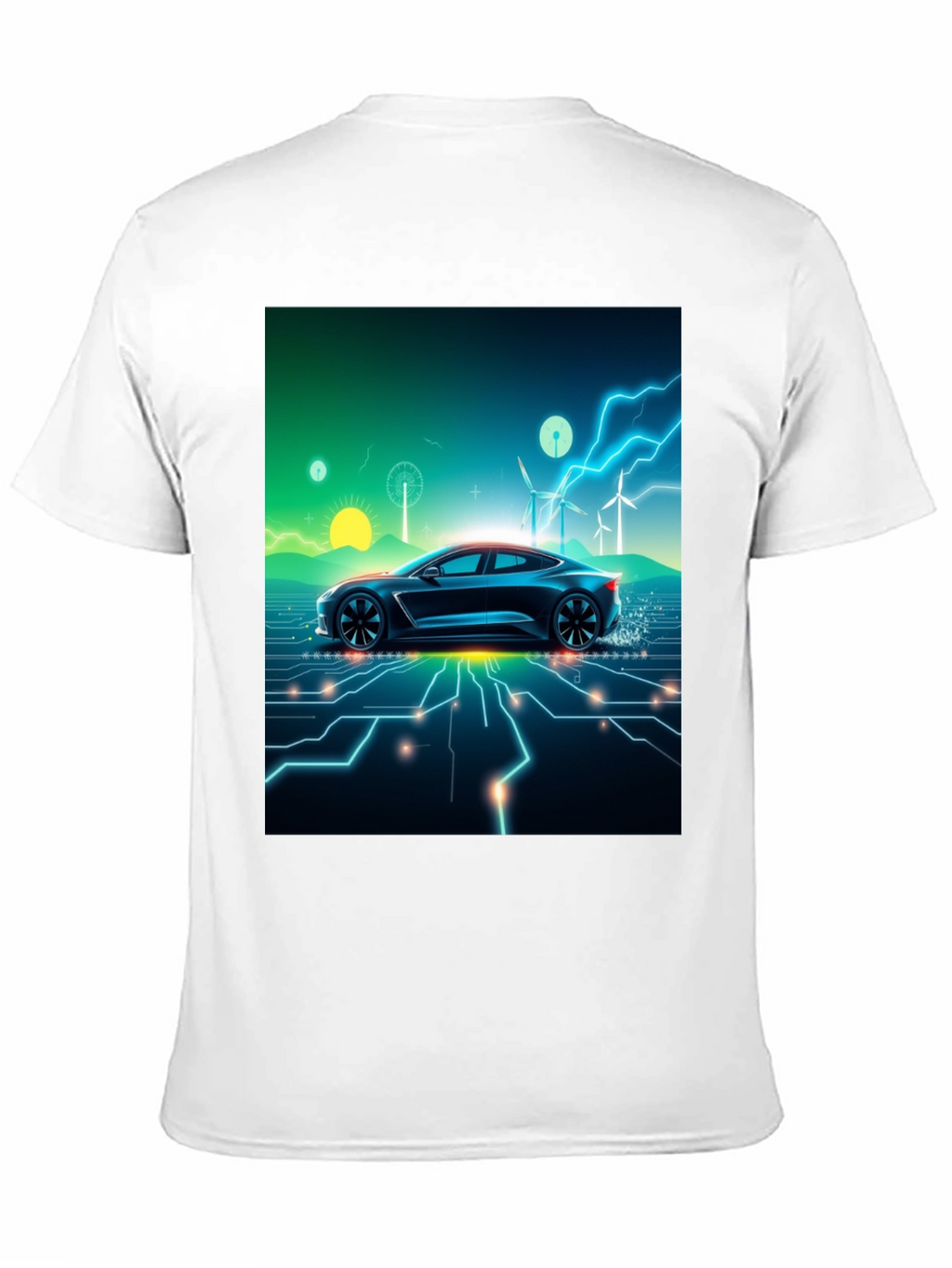 Electric Car T-Shirt - Futuristic Style