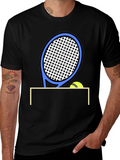 Tennis Racket & Ball Graphic T-Shirt