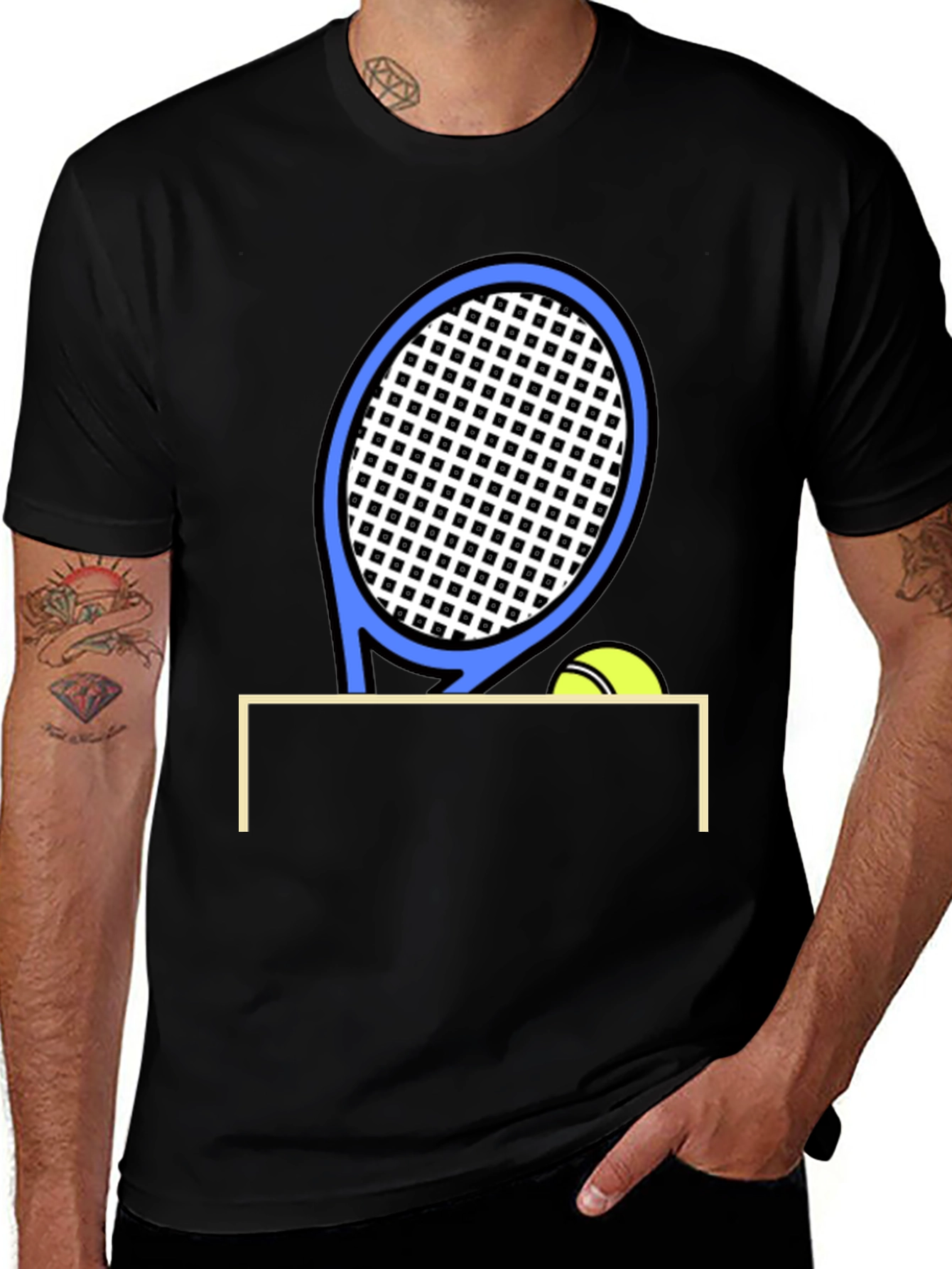 Tennis Racket & Ball Graphic T-Shirt