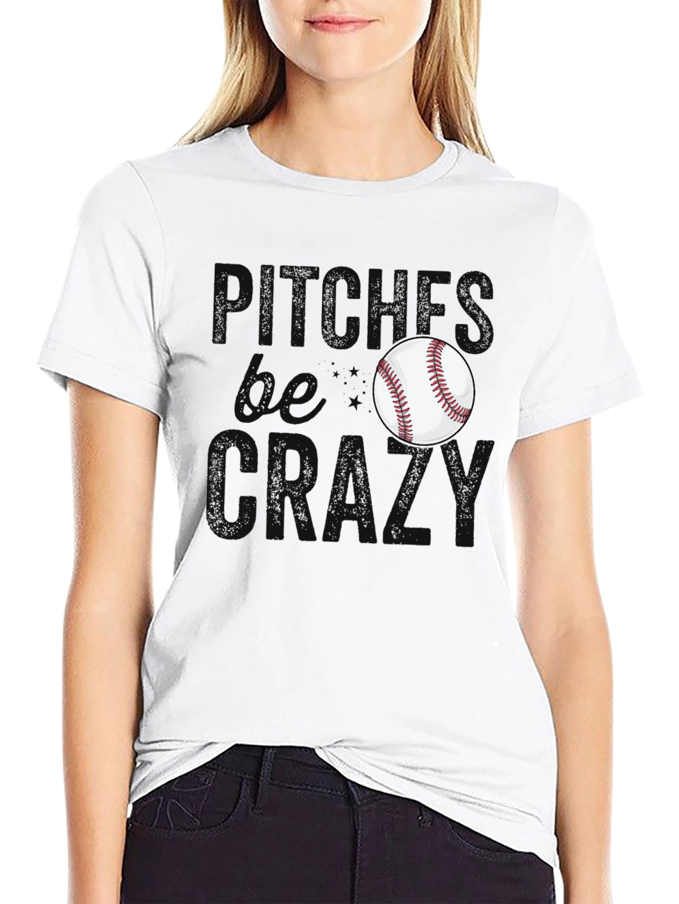 Pitches Be Crazy Baseball T-Shirt