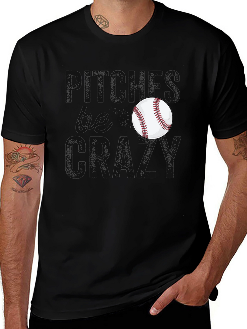 Pitches Be Crazy Baseball T-Shirt