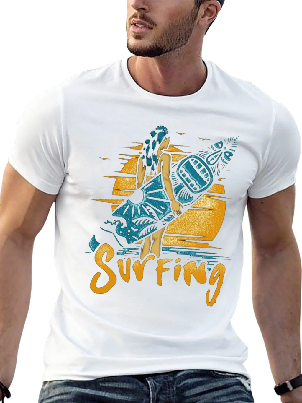 Surfing Graphic Tee - Island Vibes