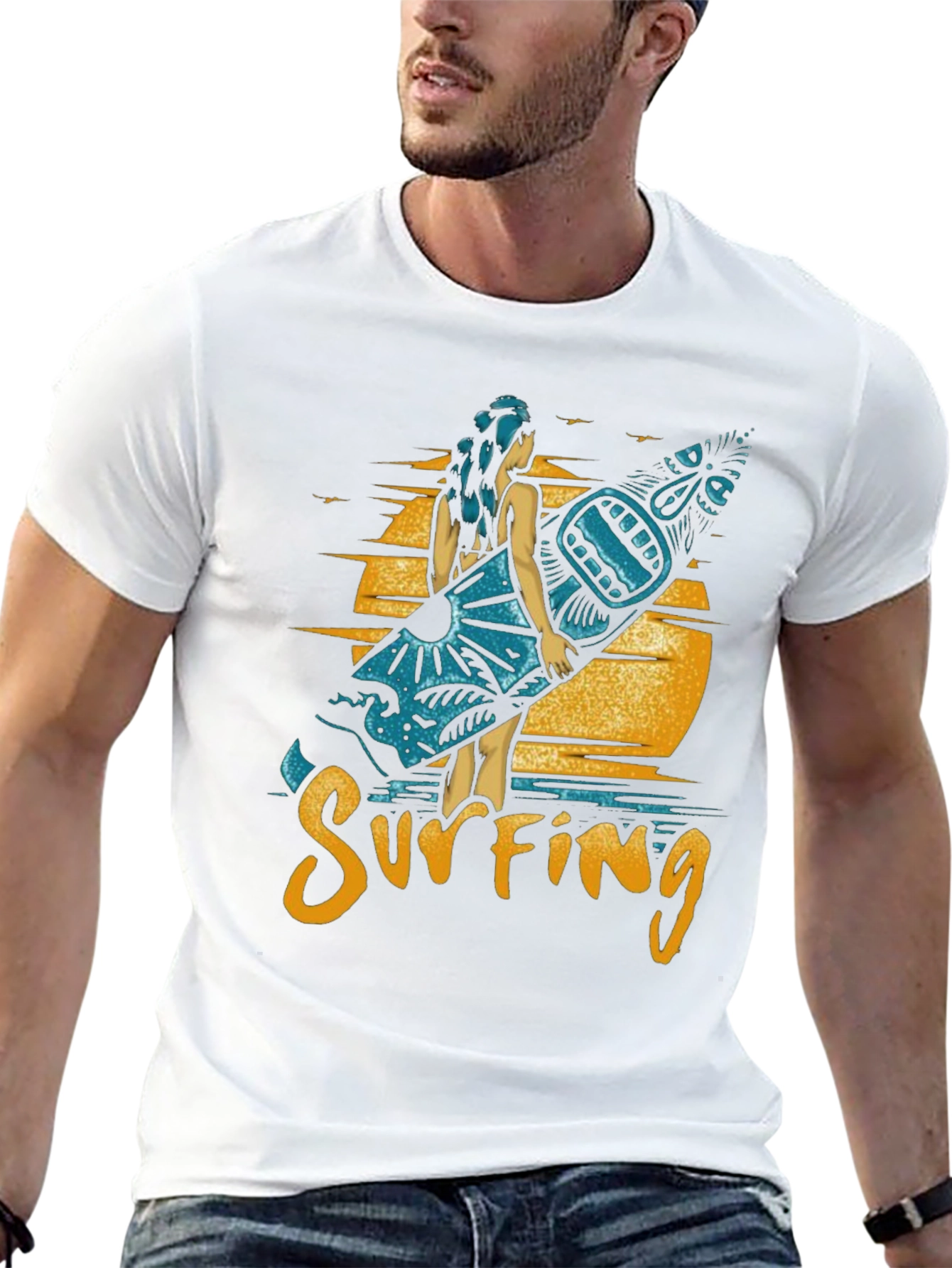 Surfing Graphic Tee - Island Vibes