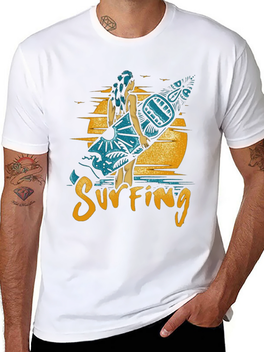 Surfing Graphic Tee - Island Vibes