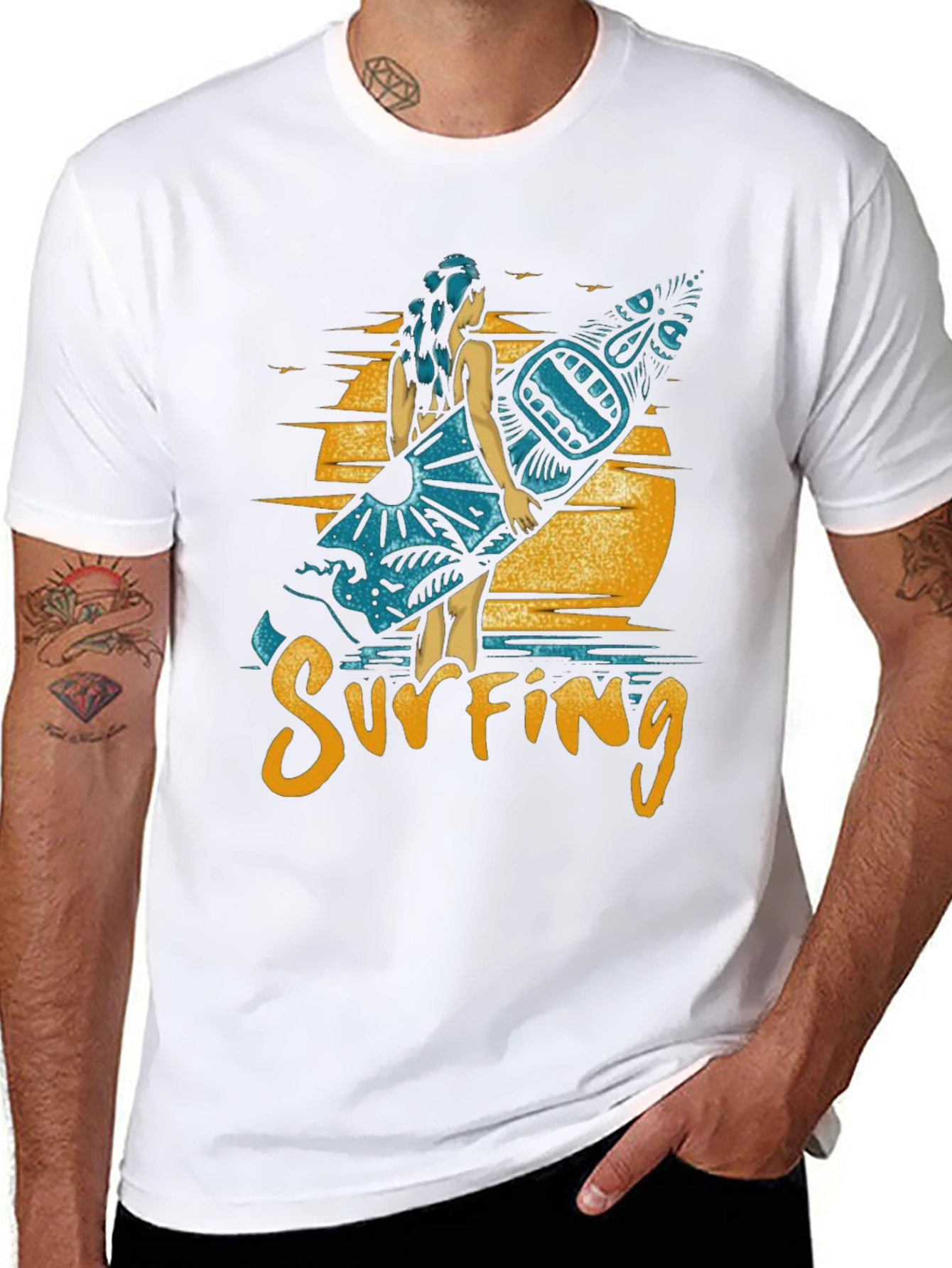 Surfing Graphic Tee - Island Vibes