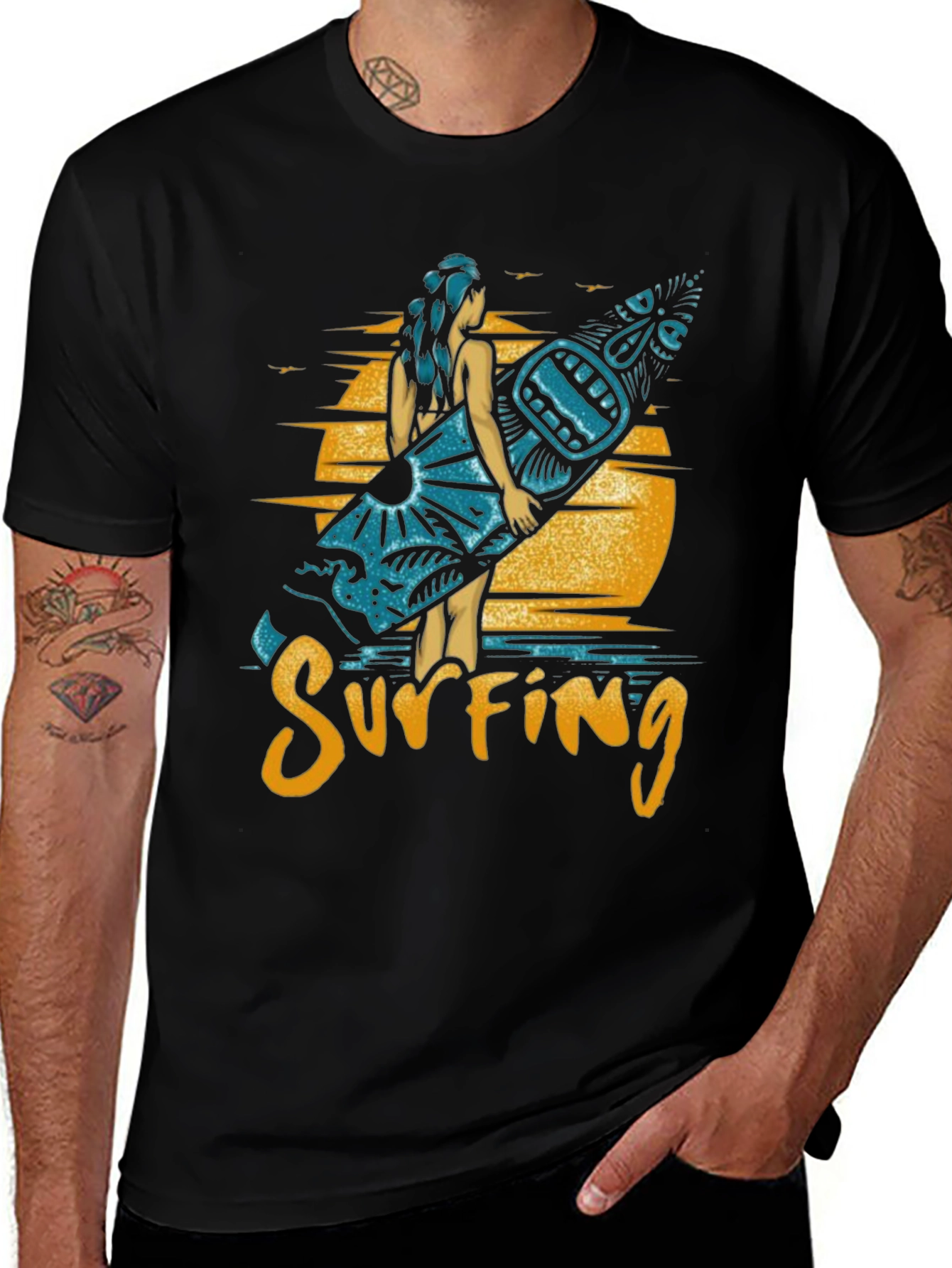 Surfing Graphic Tee - Island Vibes