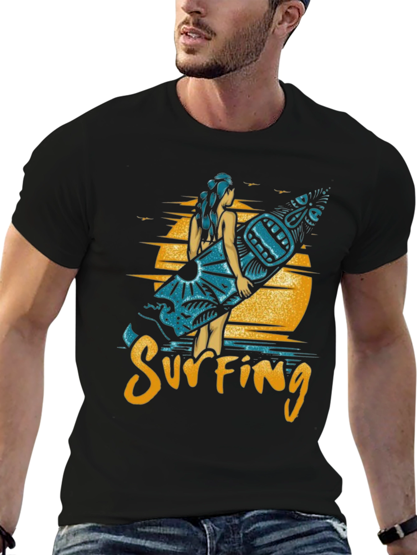 Surfing Graphic Tee - Island Vibes
