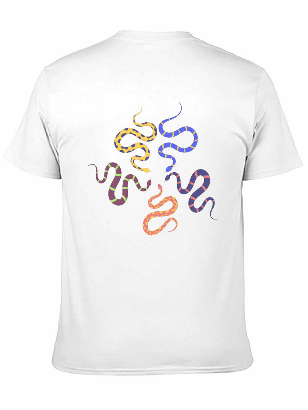 Snakes Graphic Print T-Shirt - Black