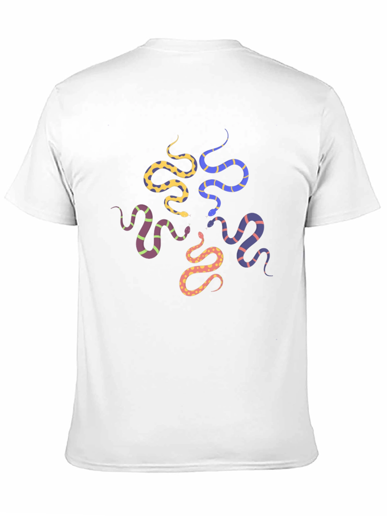 Snakes Graphic Print T-Shirt - Black