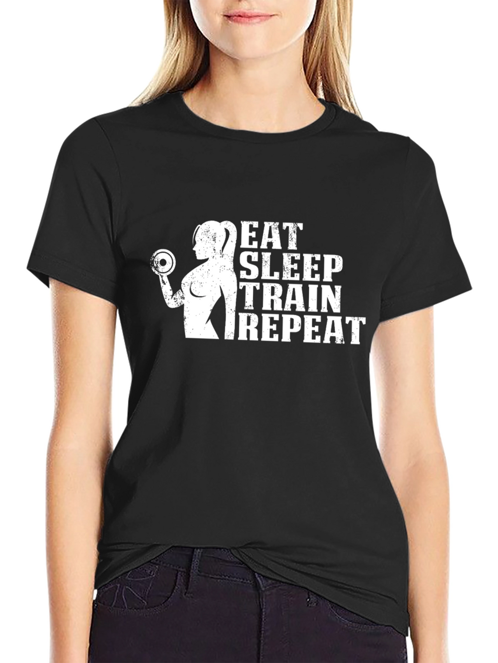 Eat Sleep Train Repeat Fitness T-Shirt