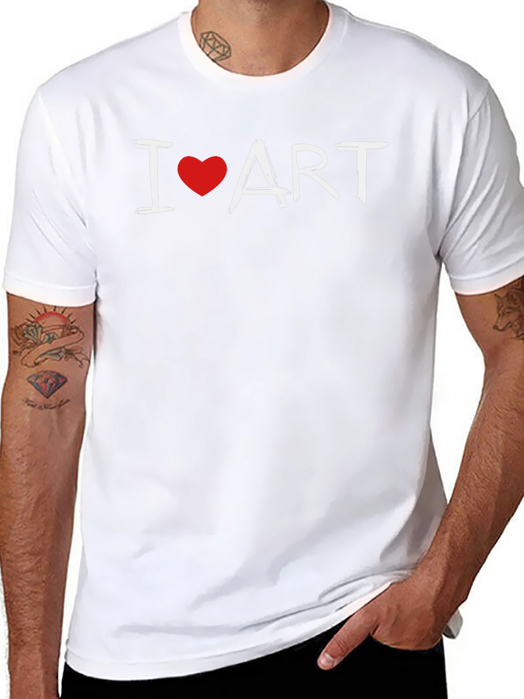 I Heart Art Graphic Tee - Trendy Artist Shirt