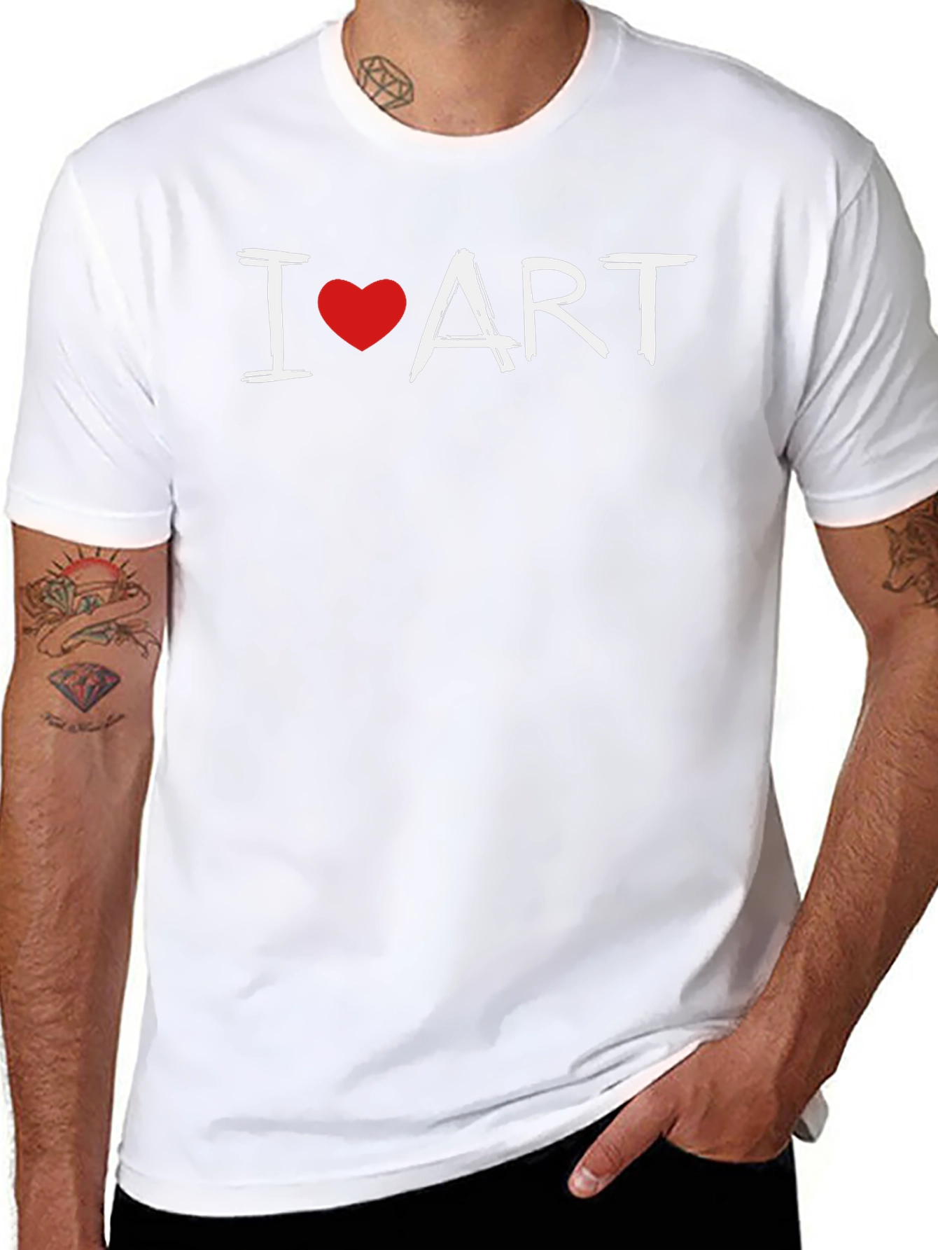I Heart Art Graphic Tee - Trendy Artist Shirt