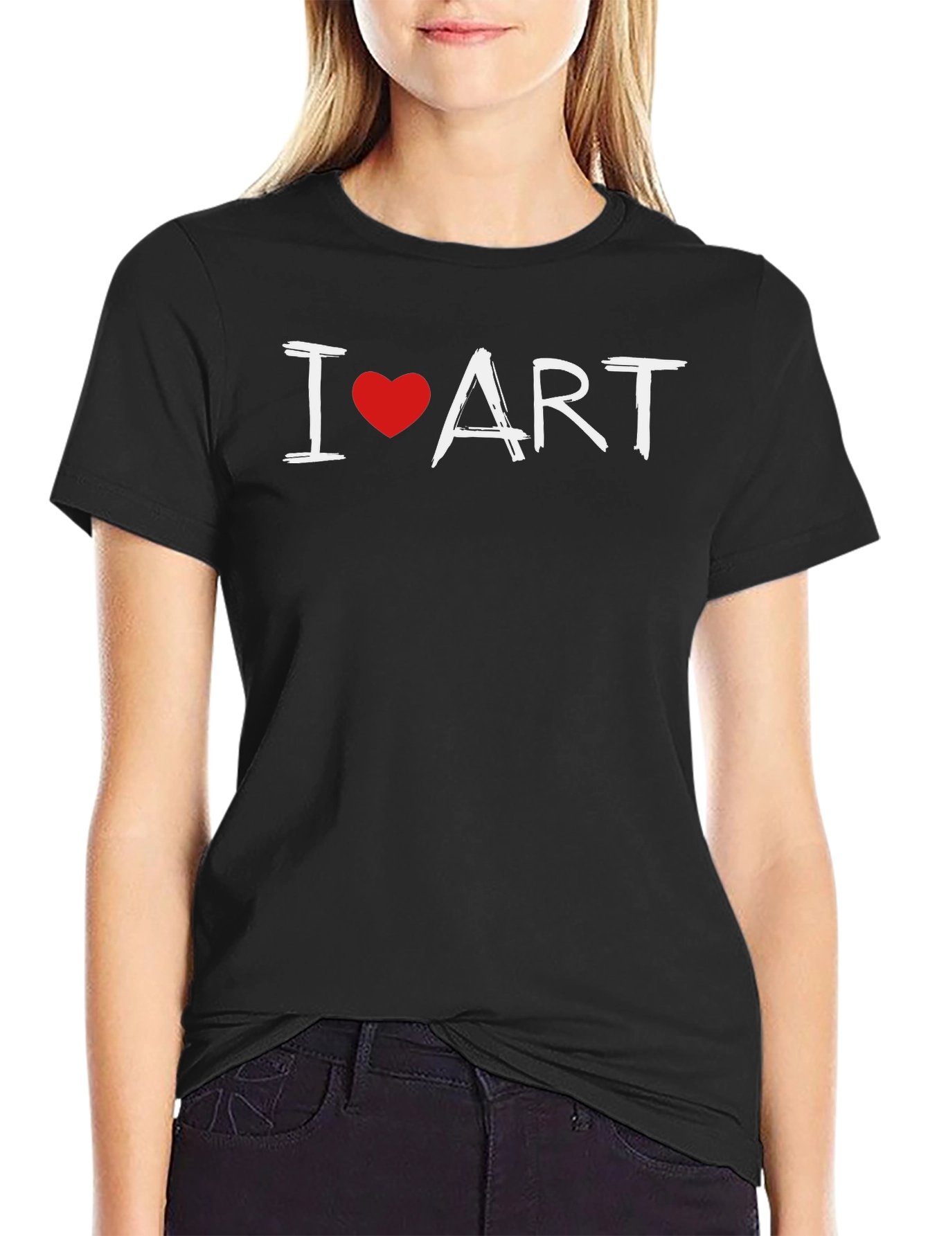 I Heart Art Graphic Tee - Trendy Artist Shirt