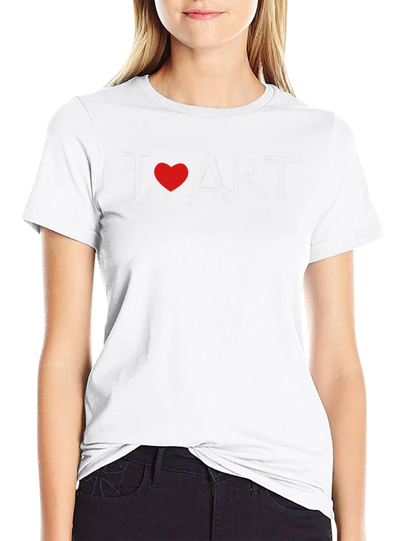 I Heart Art Graphic Tee - Trendy Artist Shirt