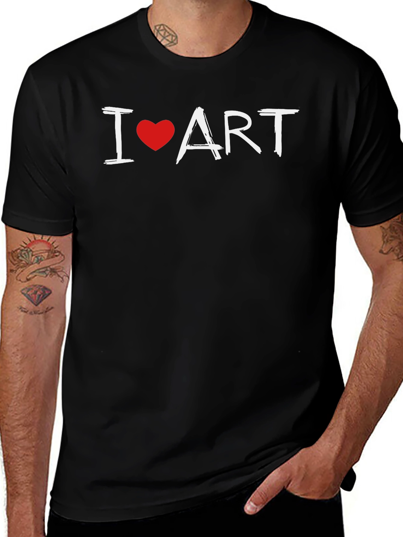 I Heart Art Graphic Tee - Trendy Artist Shirt