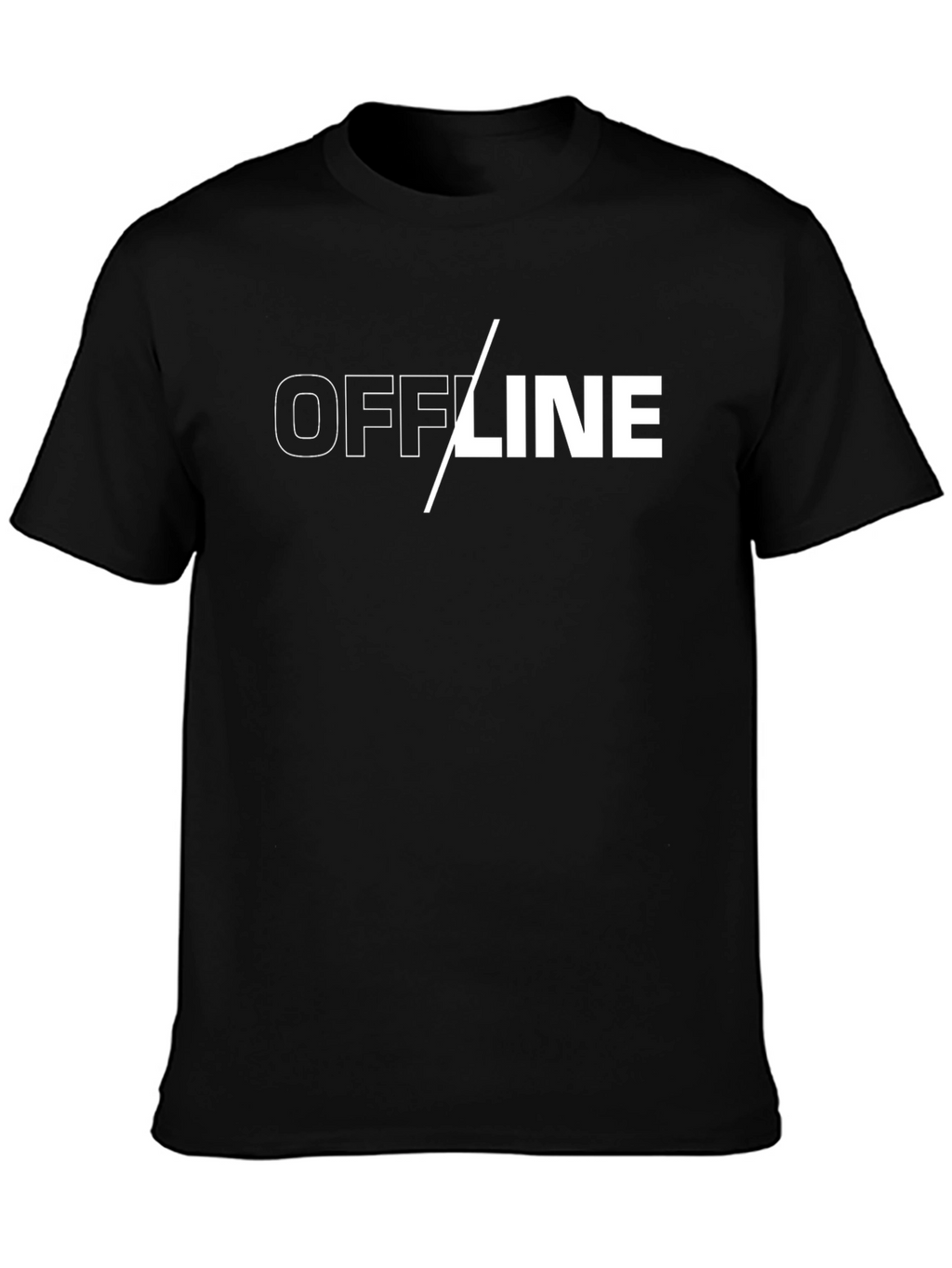 Offline Mode Black T-Shirt - Modern Graphic Tee