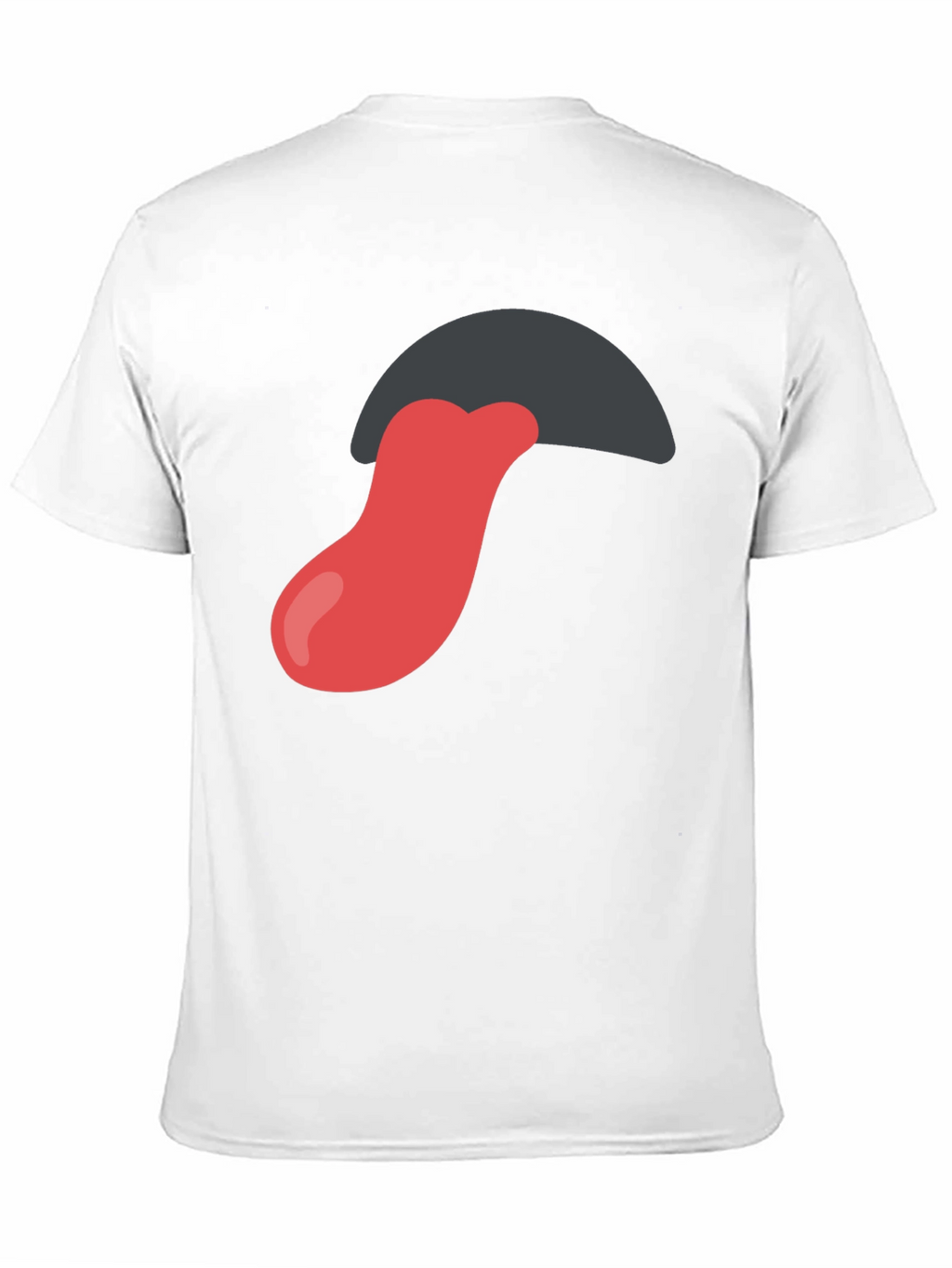 Tongue Out Graphic Tee - Black Cotton Blend Shirt