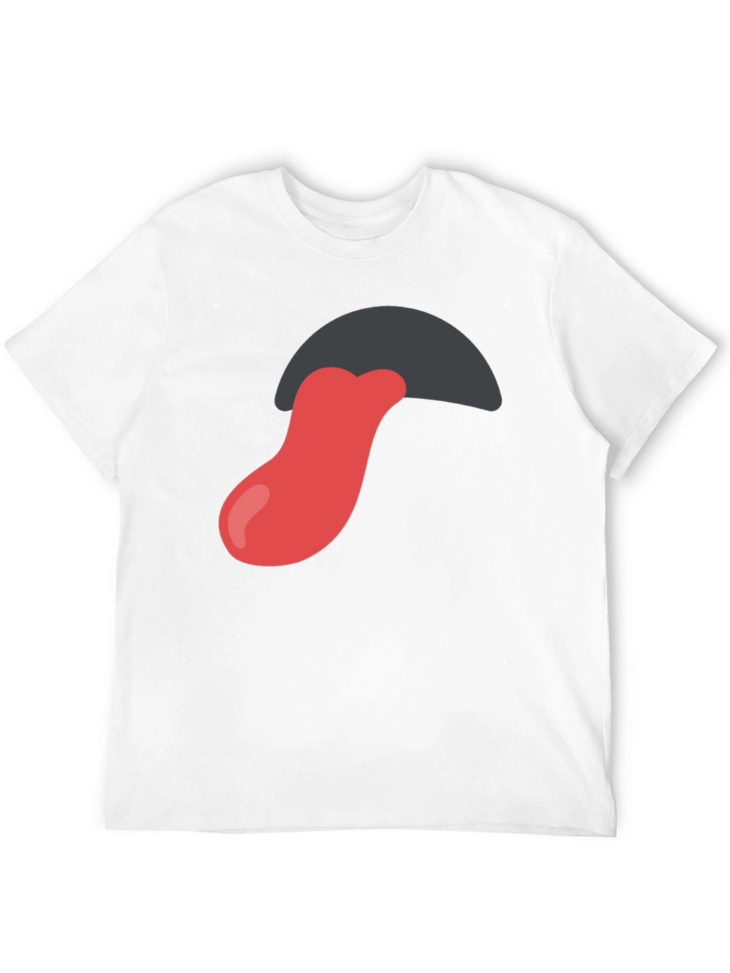 Tongue Out Graphic Tee - Black Cotton Blend Shirt