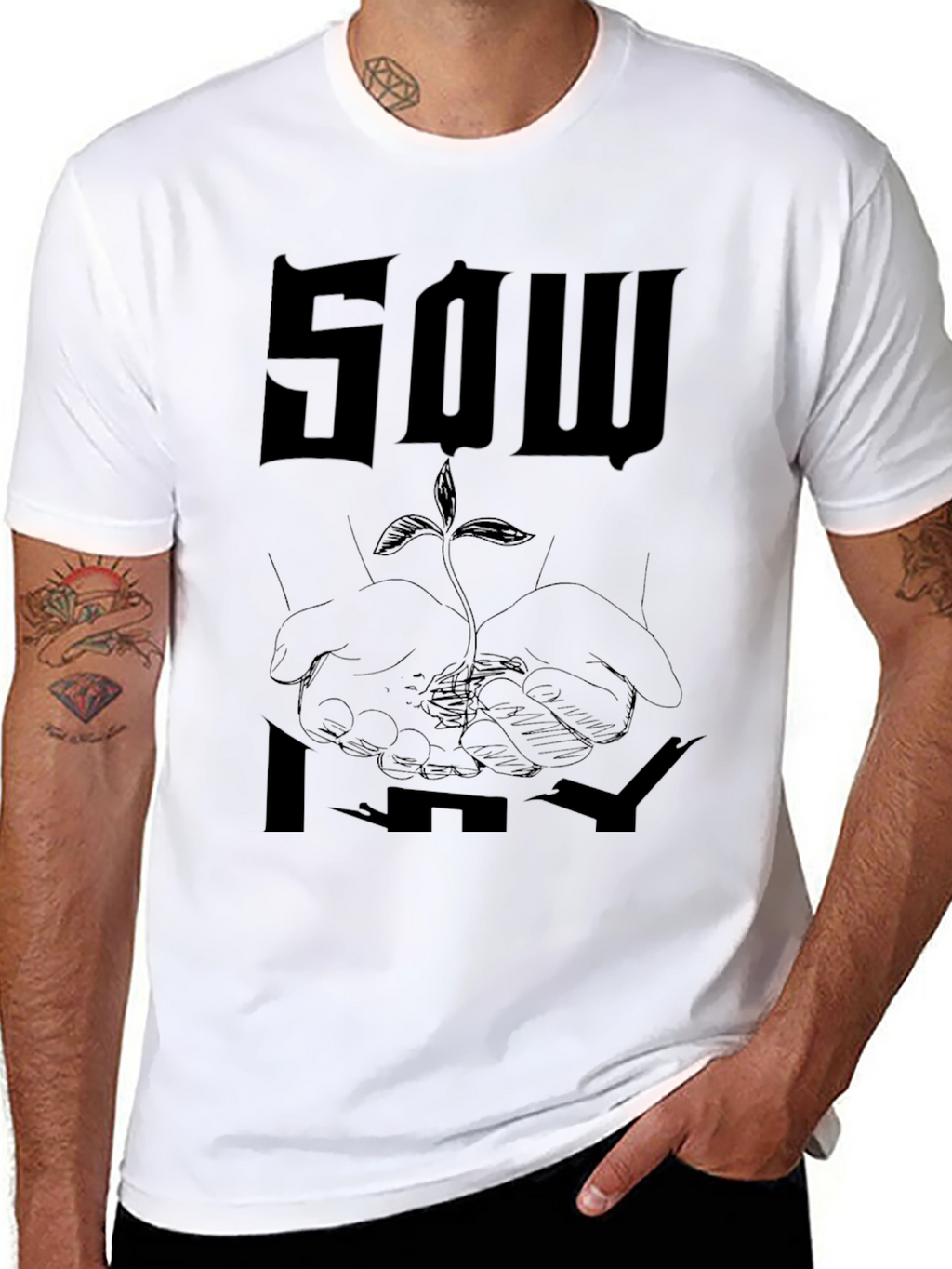 Sow It Graphic Tee - Black Cotton Blend