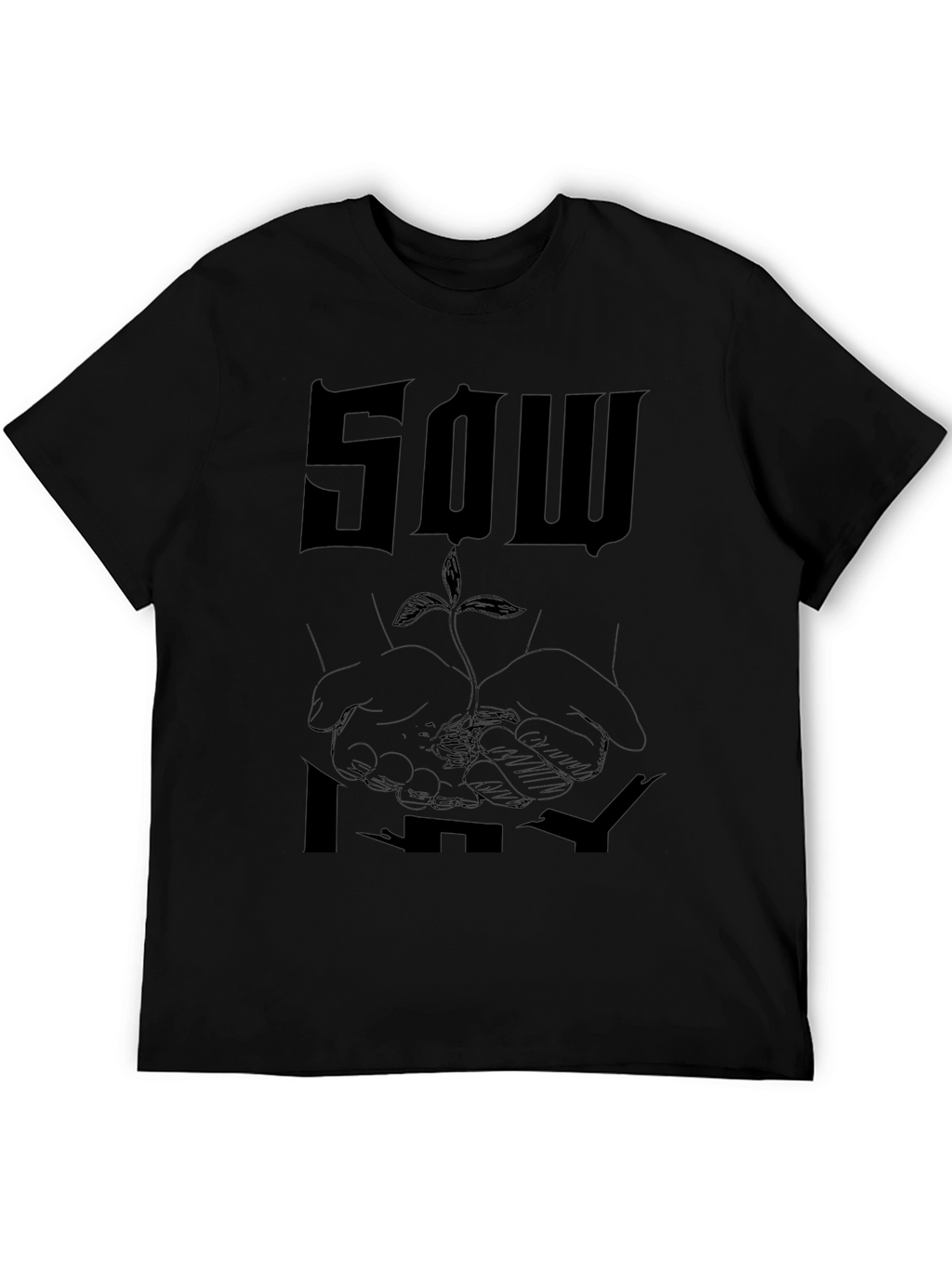Sow It Graphic Tee - Black Cotton Blend