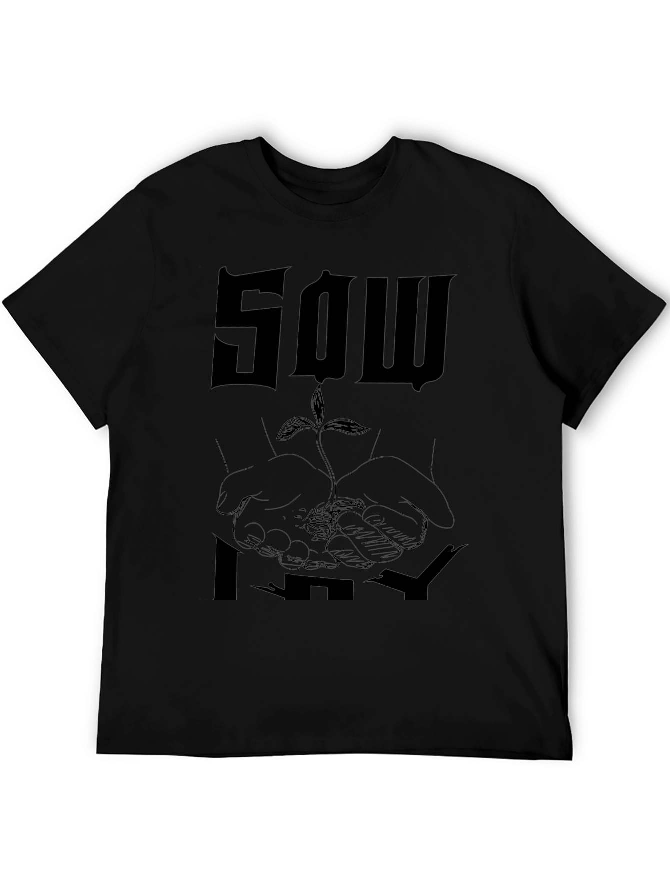 Sow It Graphic Tee - Black Cotton Blend