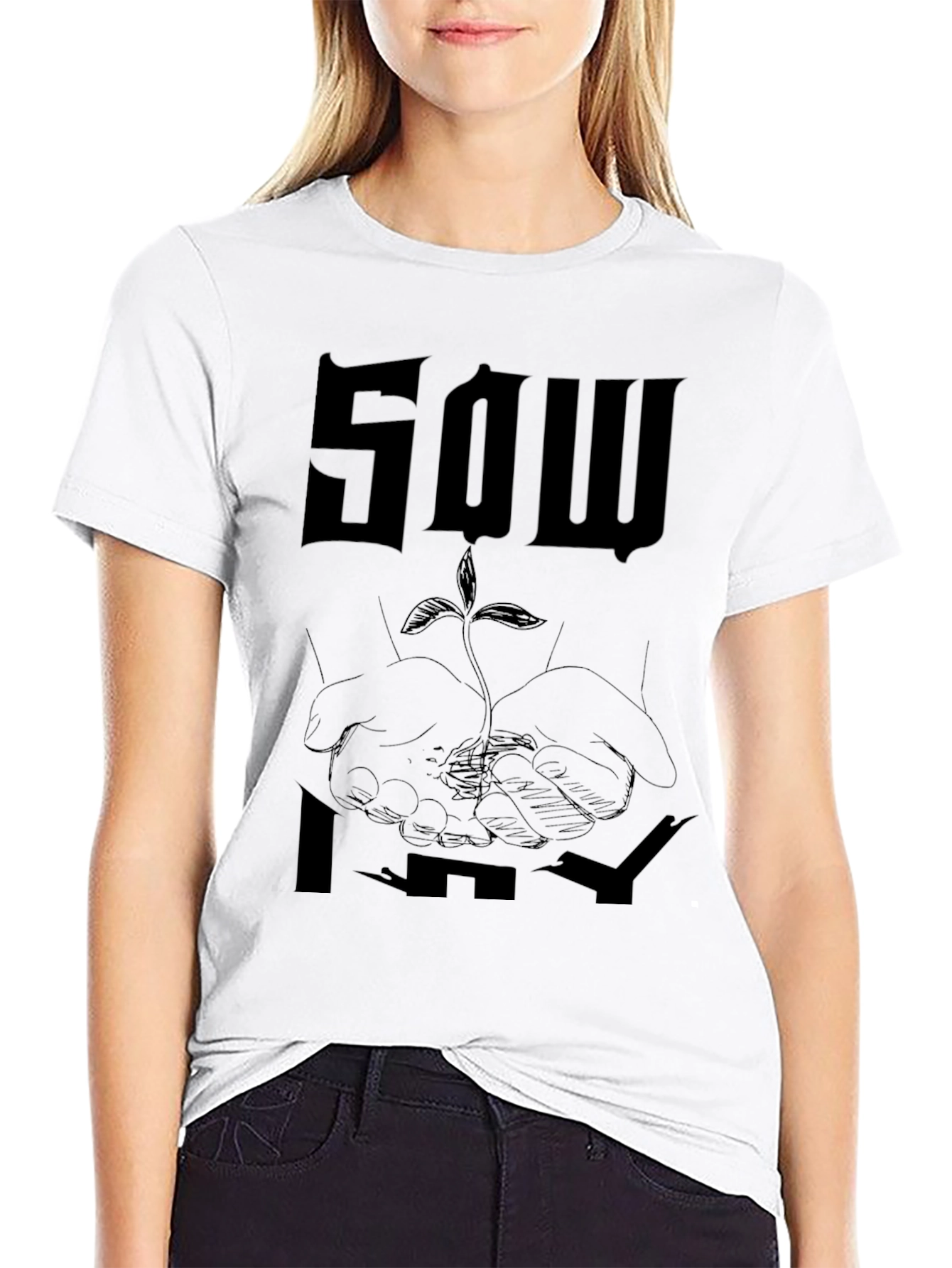 Sow It Graphic Tee - Black Cotton Blend