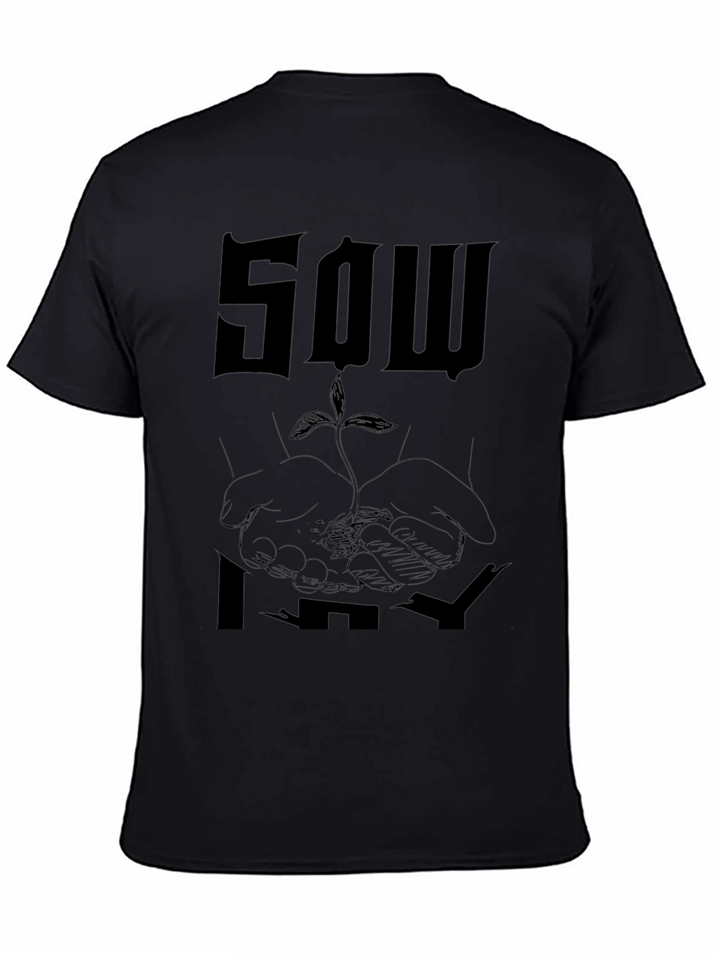 Sow It Graphic Tee - Black Cotton Blend
