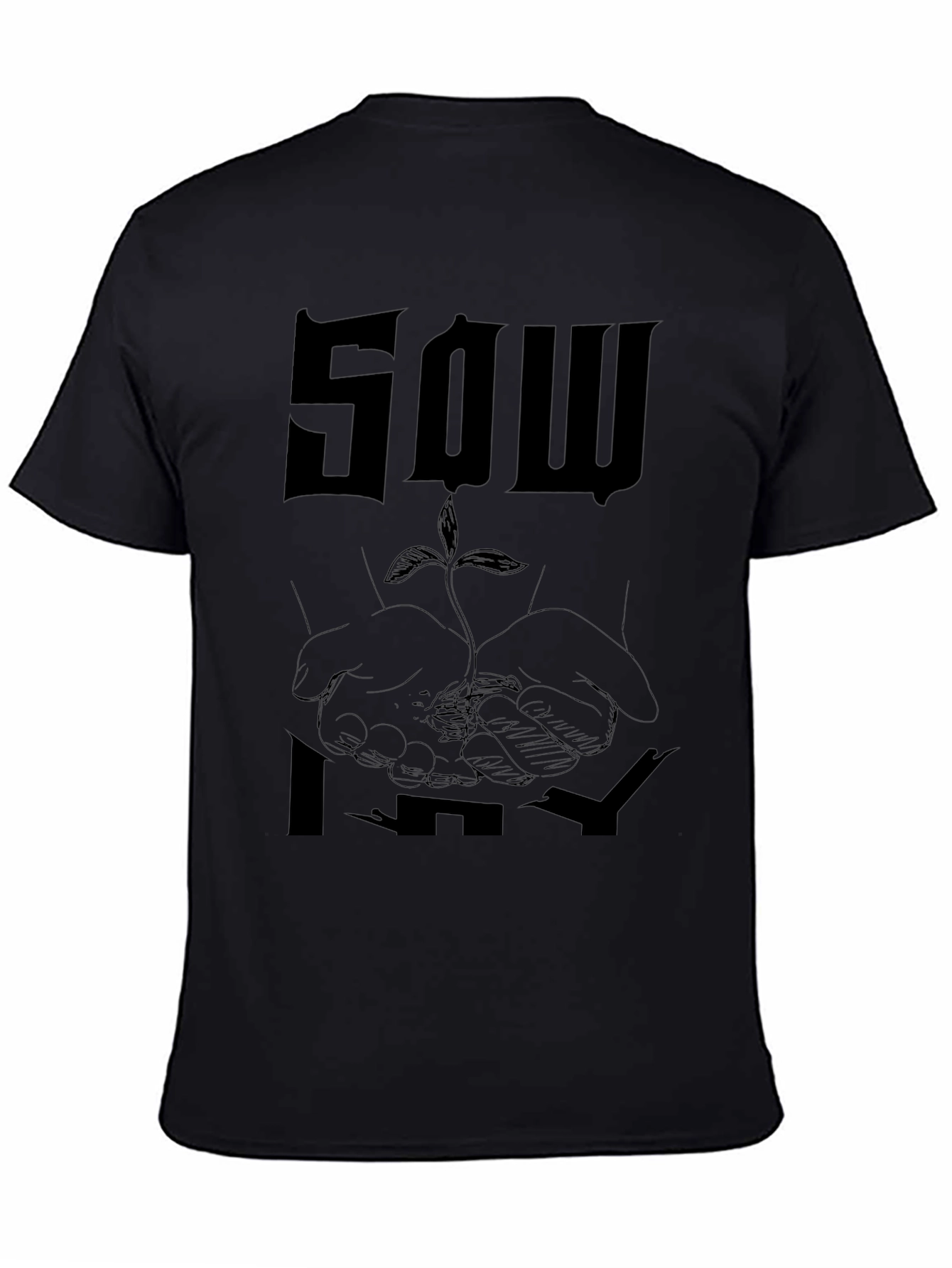 Sow It Graphic Tee - Black Cotton Blend