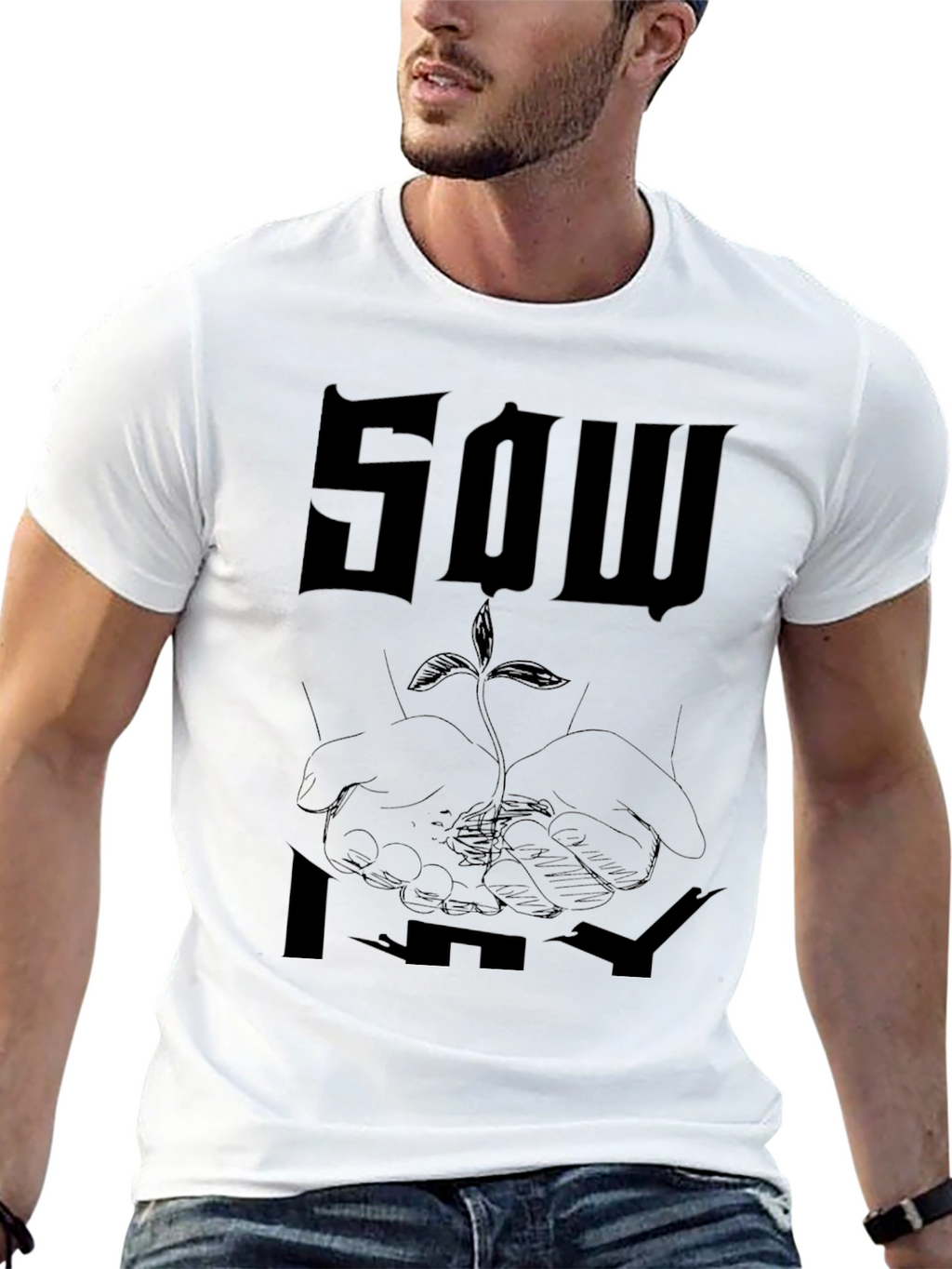 Sow It Graphic Tee - Black Cotton Blend