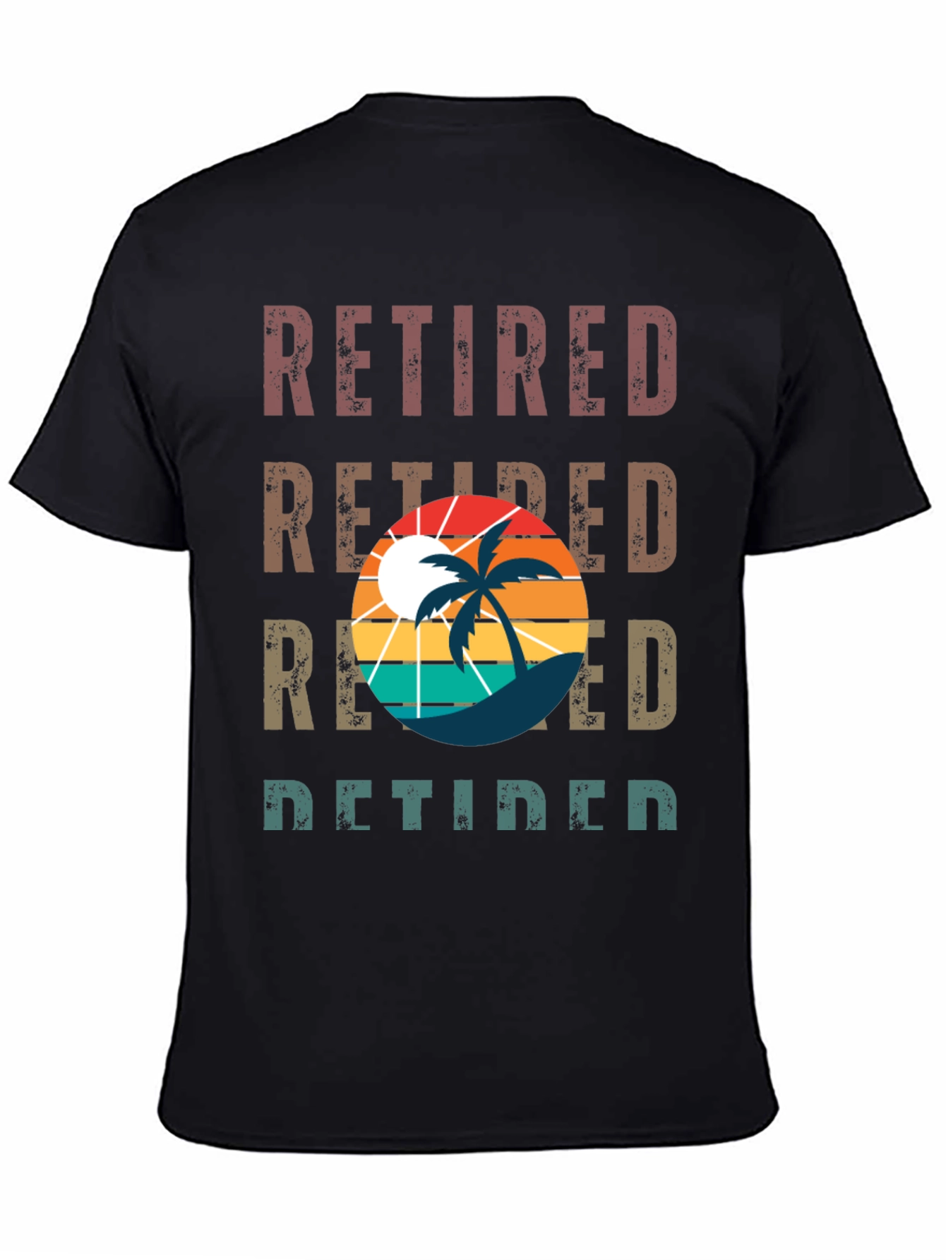 Retired Palm Tree Graphic T-Shirt