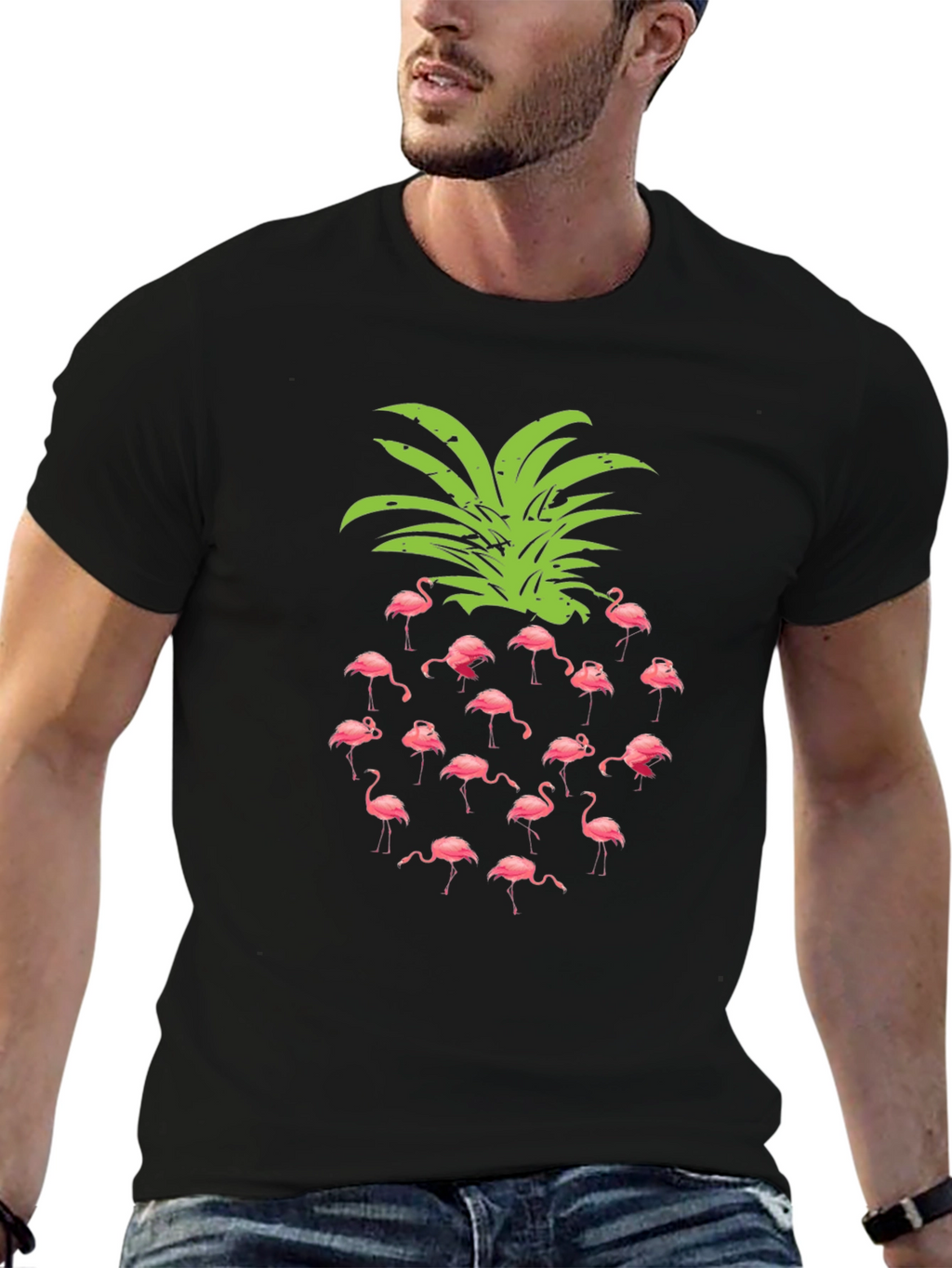 Flamingo Pineapple Graphic T-Shirt