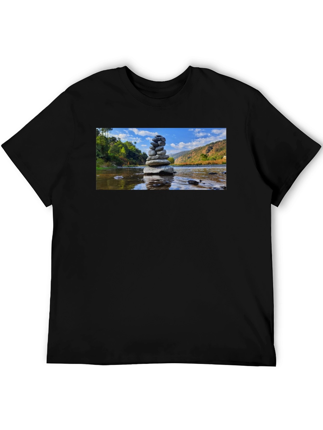 Stacked Stone T-Shirt - Zen River Design